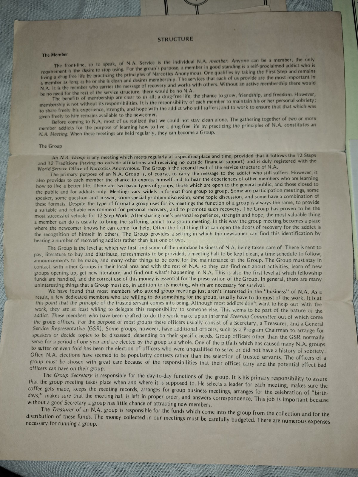 Six Narcotics Anonymous CARENA 1976 Informational Pamphlets… PLUS…