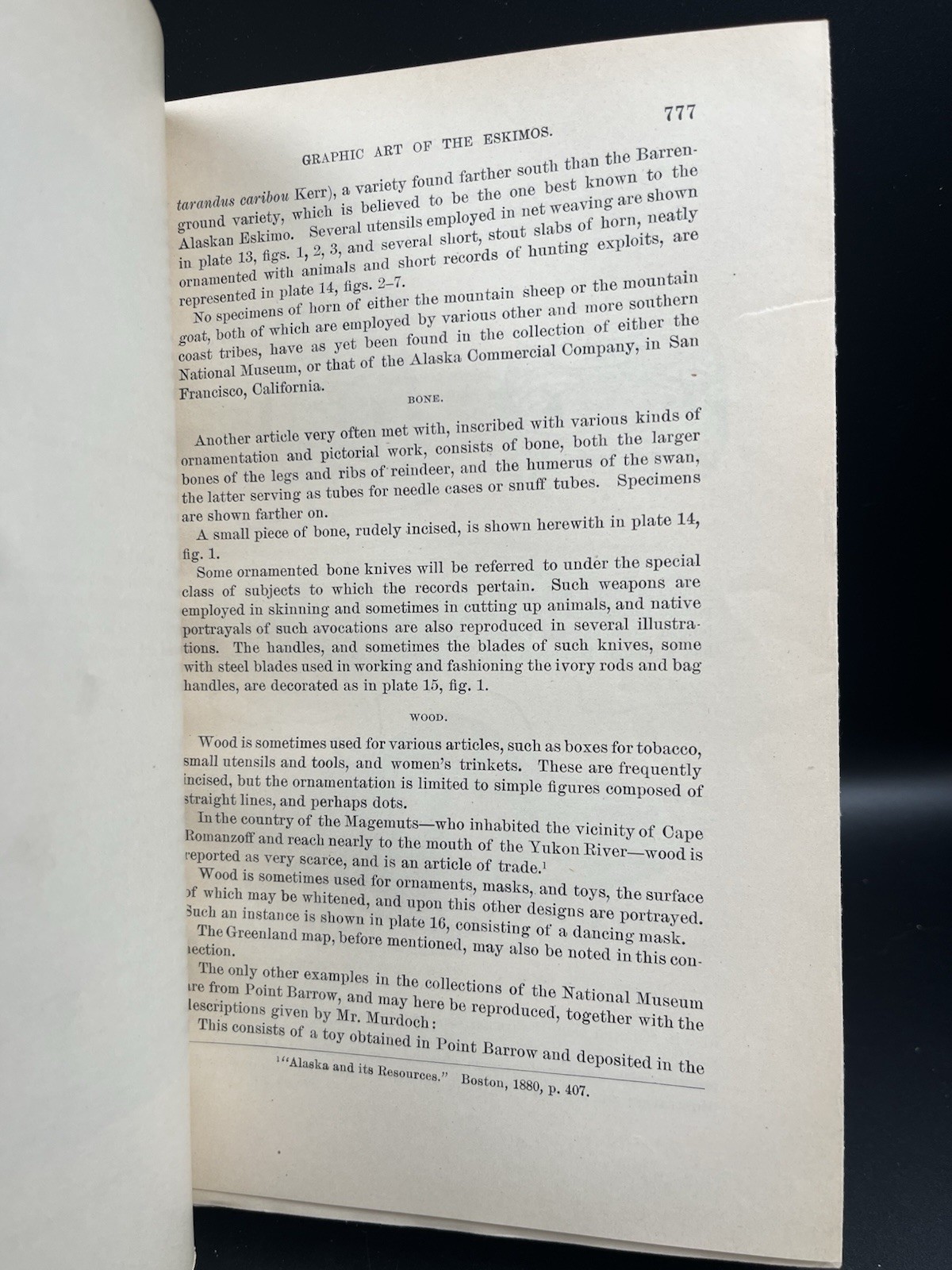 The Graphic Art of the Eskimos by Walter James Hoffman 1897 First Edition