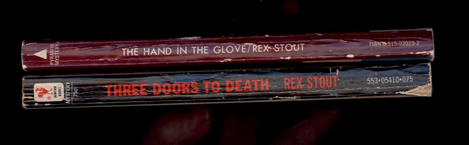 LOT of TWO paperback books by REX STOUT * Hand in Glove & Nero Wolfe three doors