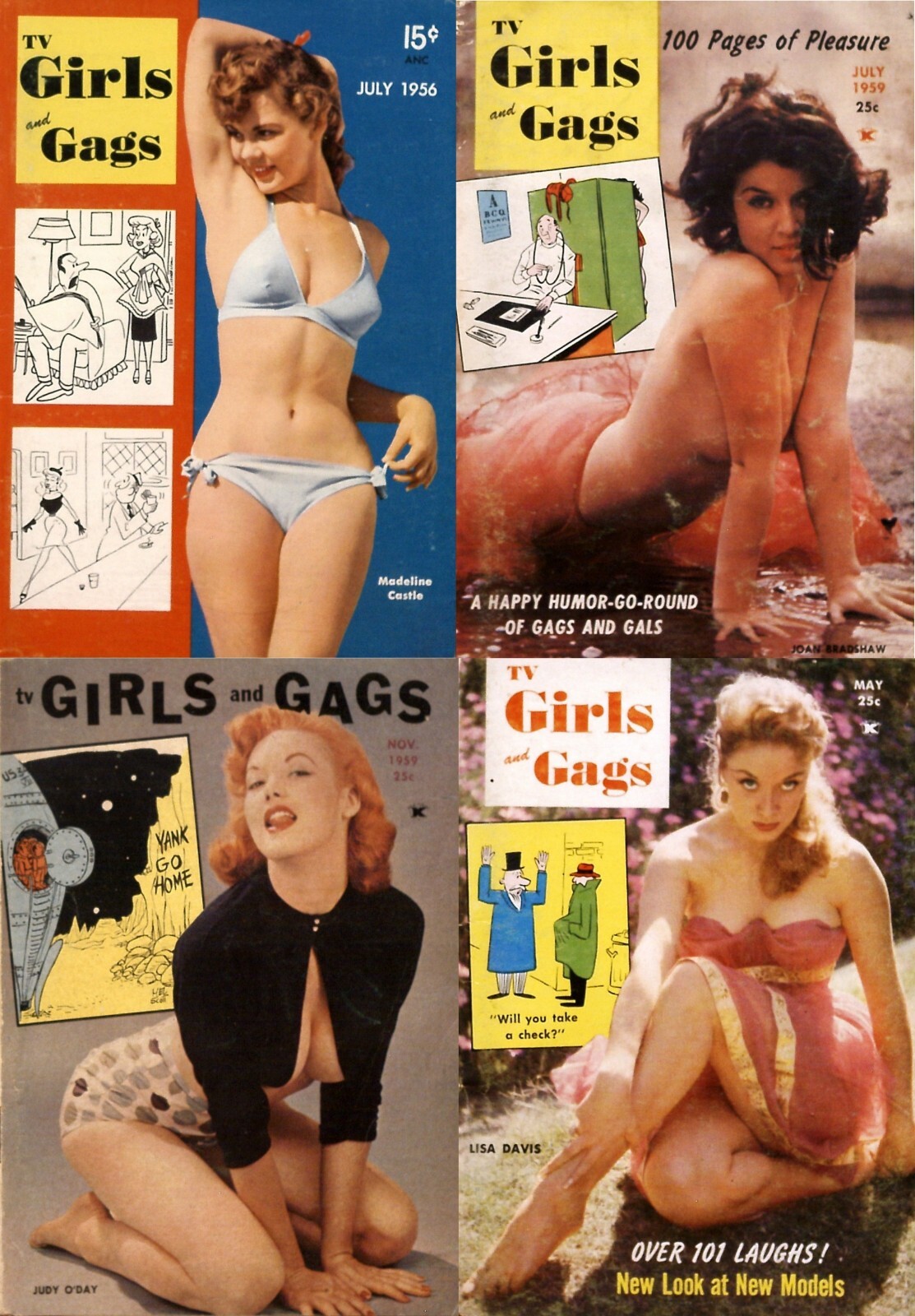 30 Old Issues of TV Girls and Gags – Humor Laughter Naughty Sexy Magazine on DVD
