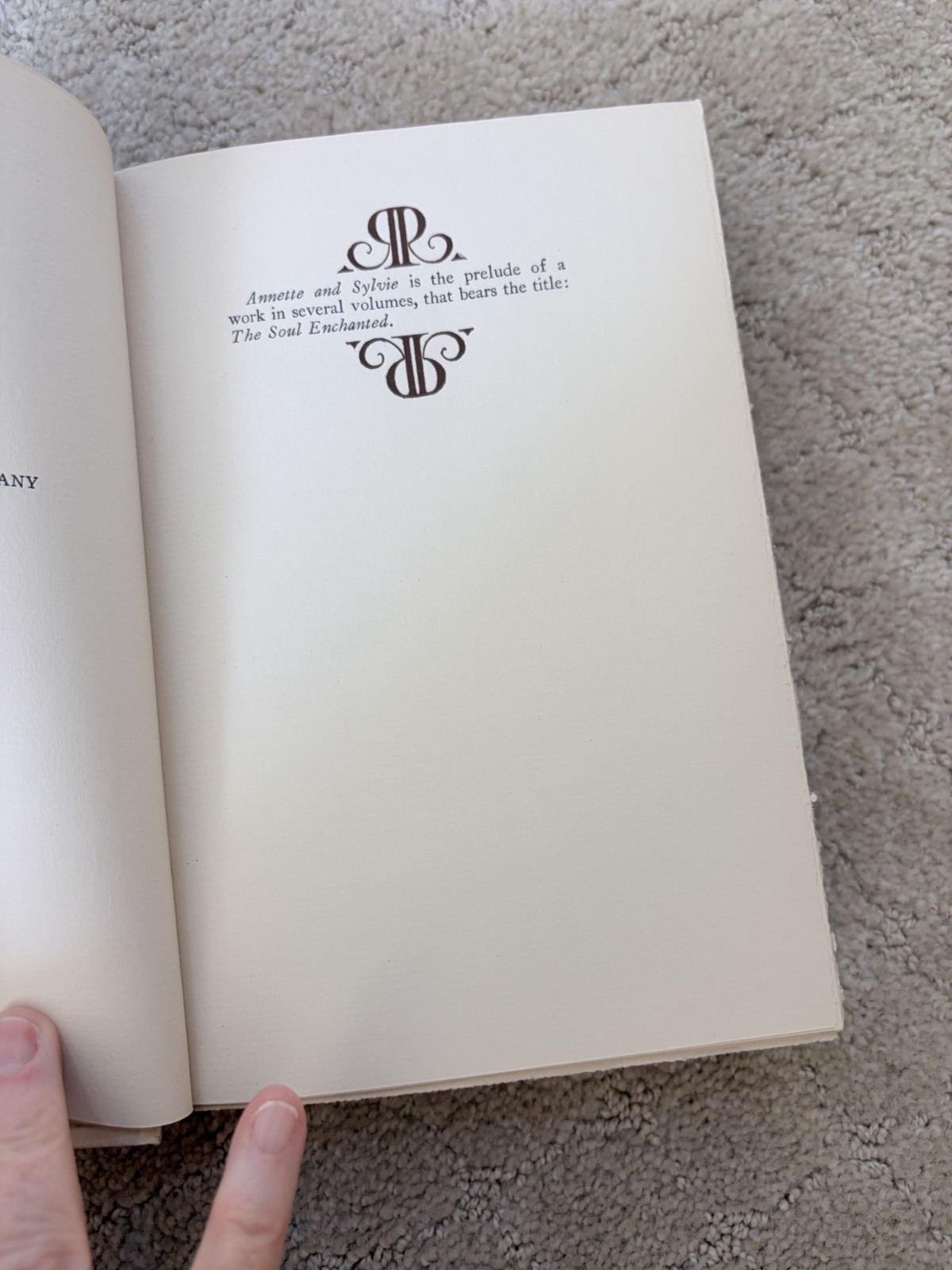 Annette and Sylvie by Romain Rolland Signed and numbered (491) de Luxe Edition