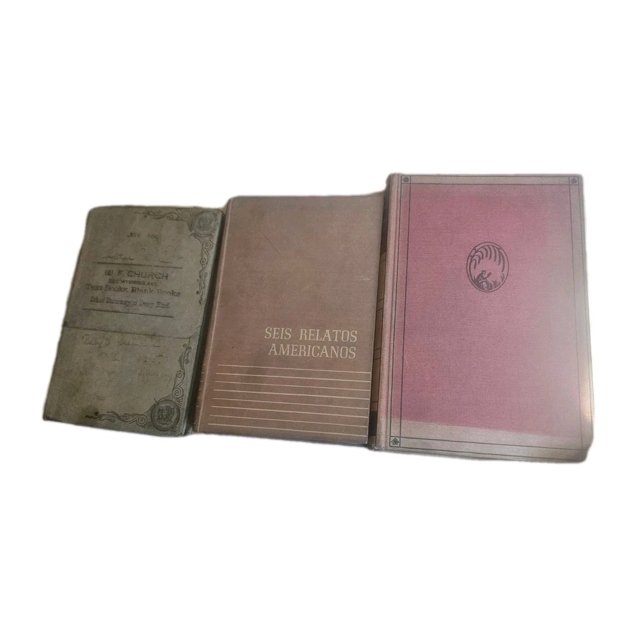 ​Vintage Book Lot 1905 Latin Composition 1936 Literature Handbook 1943 Seis…