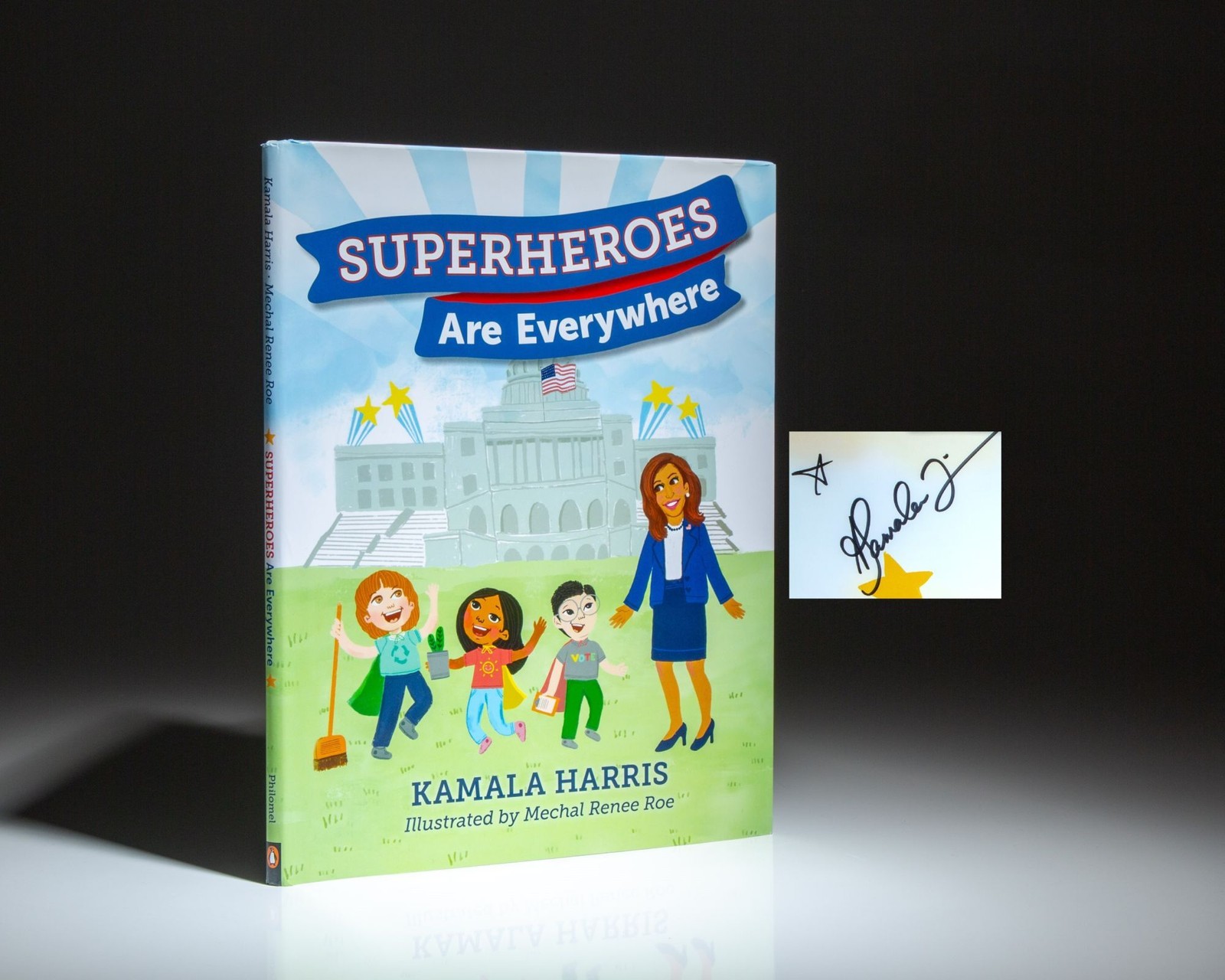 Kamala Harris / Superheroes Are Everywhere Illustrated by Mechal Signed 1st 2019
