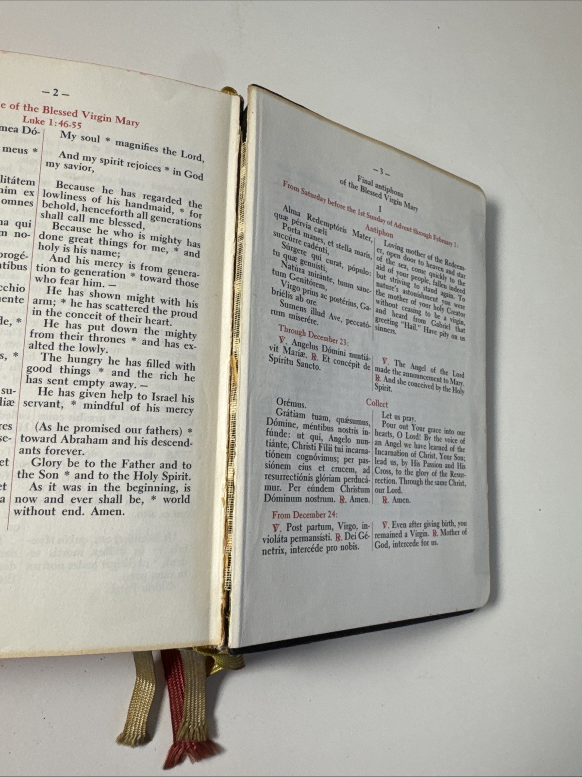 1963 THE HOURS OF THE DIVINE OFFICE IN ENGLISH & LATIN 2 of 3 VOLUMES BOOK SET