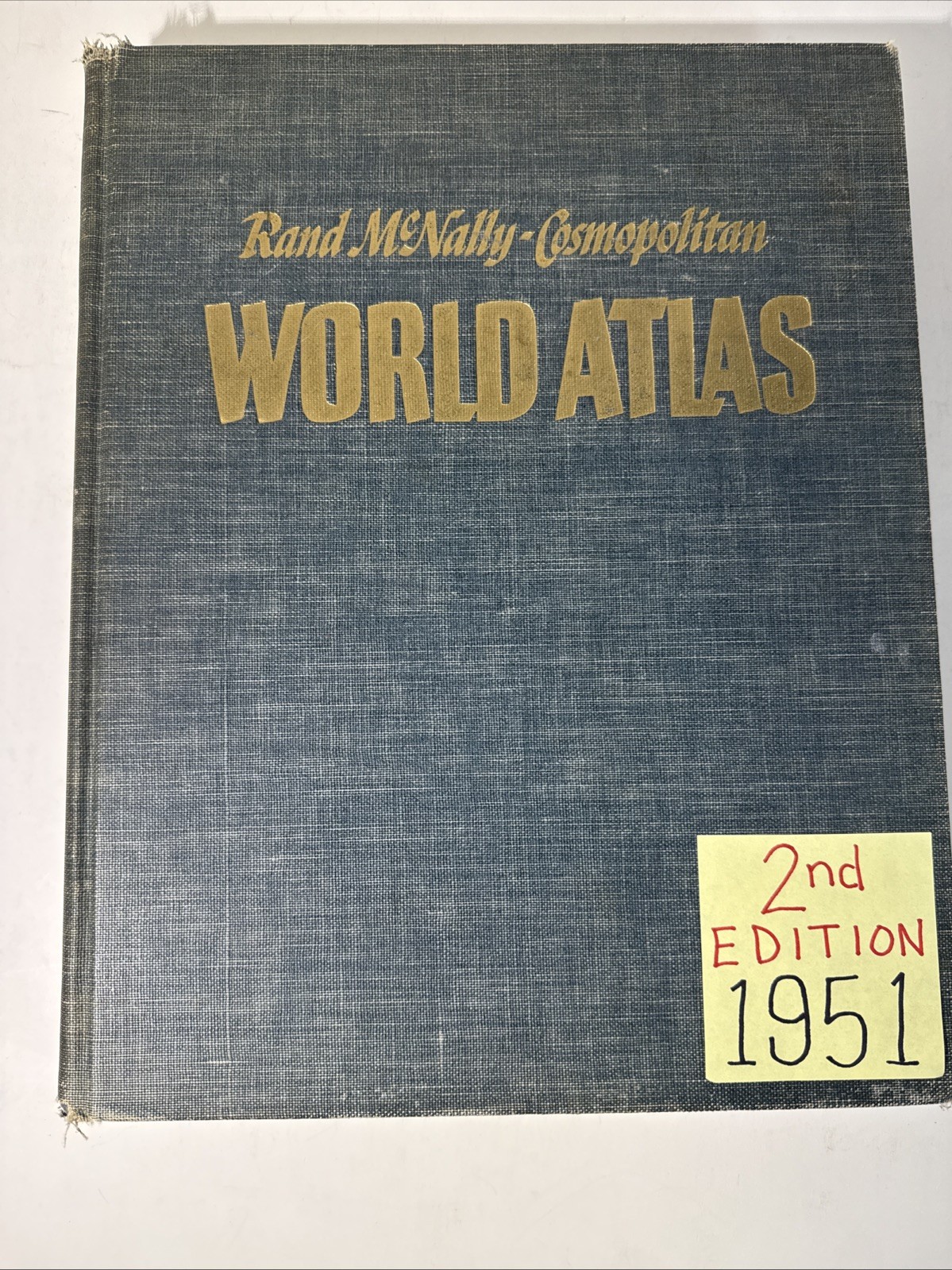 Rand McNally Cosmopolitan World Atlas 2nd Edition 1951 Vintage Hardcover