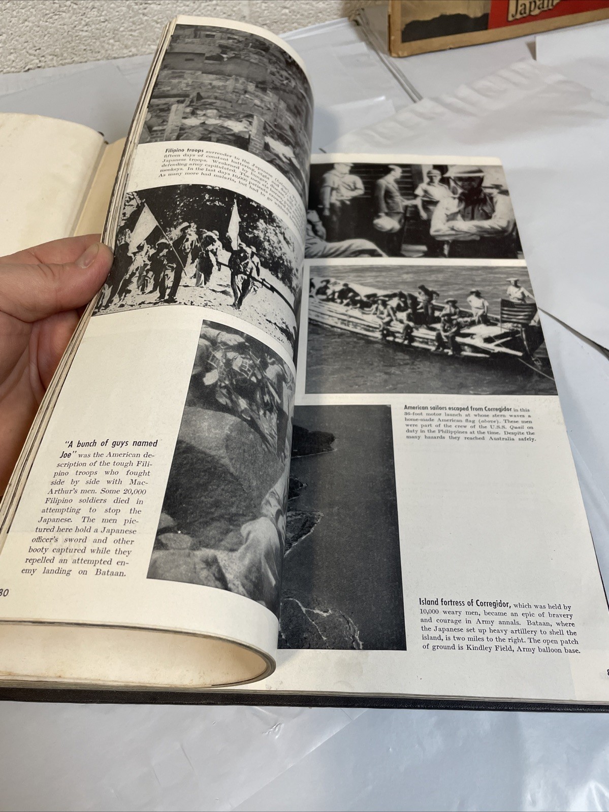 1946 Collier’s Photographic History Of World War II WW2 Hardback Book Vtg Pics
