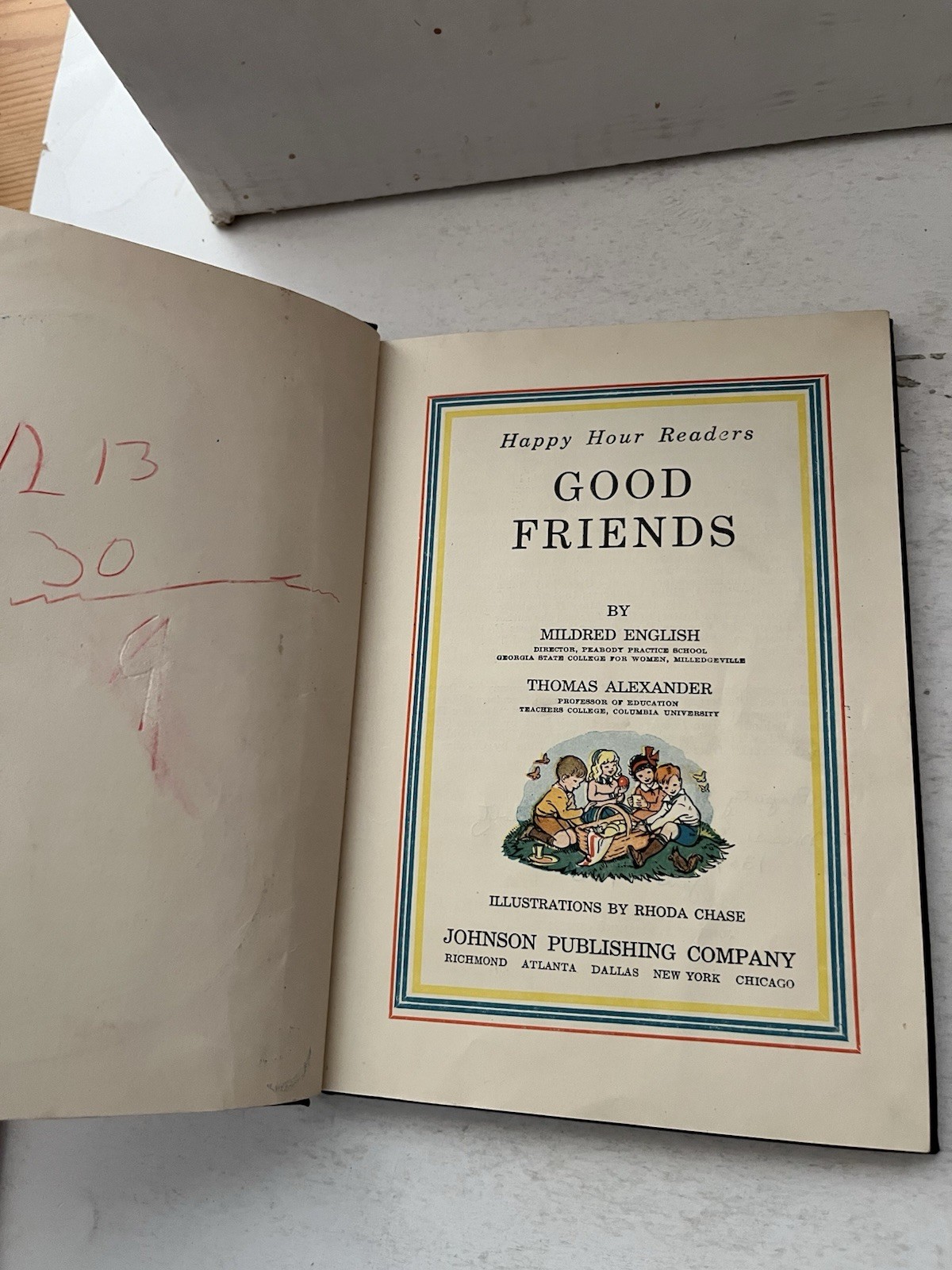 GOOD FRIENDS Happy Hour Readers by Mildred English & Thomas Alexander HC 1935