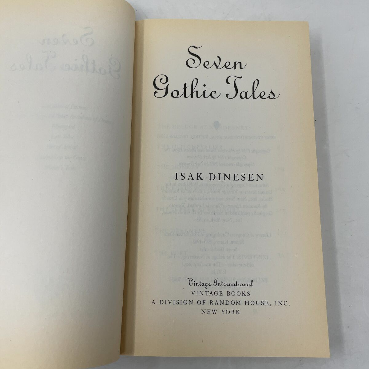 Seven Gothic Tales by Isak Dinesen PB First Thus Like New 1991