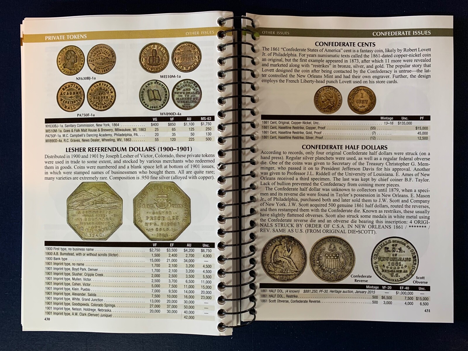 2023 Red Book Price Guide to U.S. Coins Spiral Bound, 76th Edition, Yeoman 