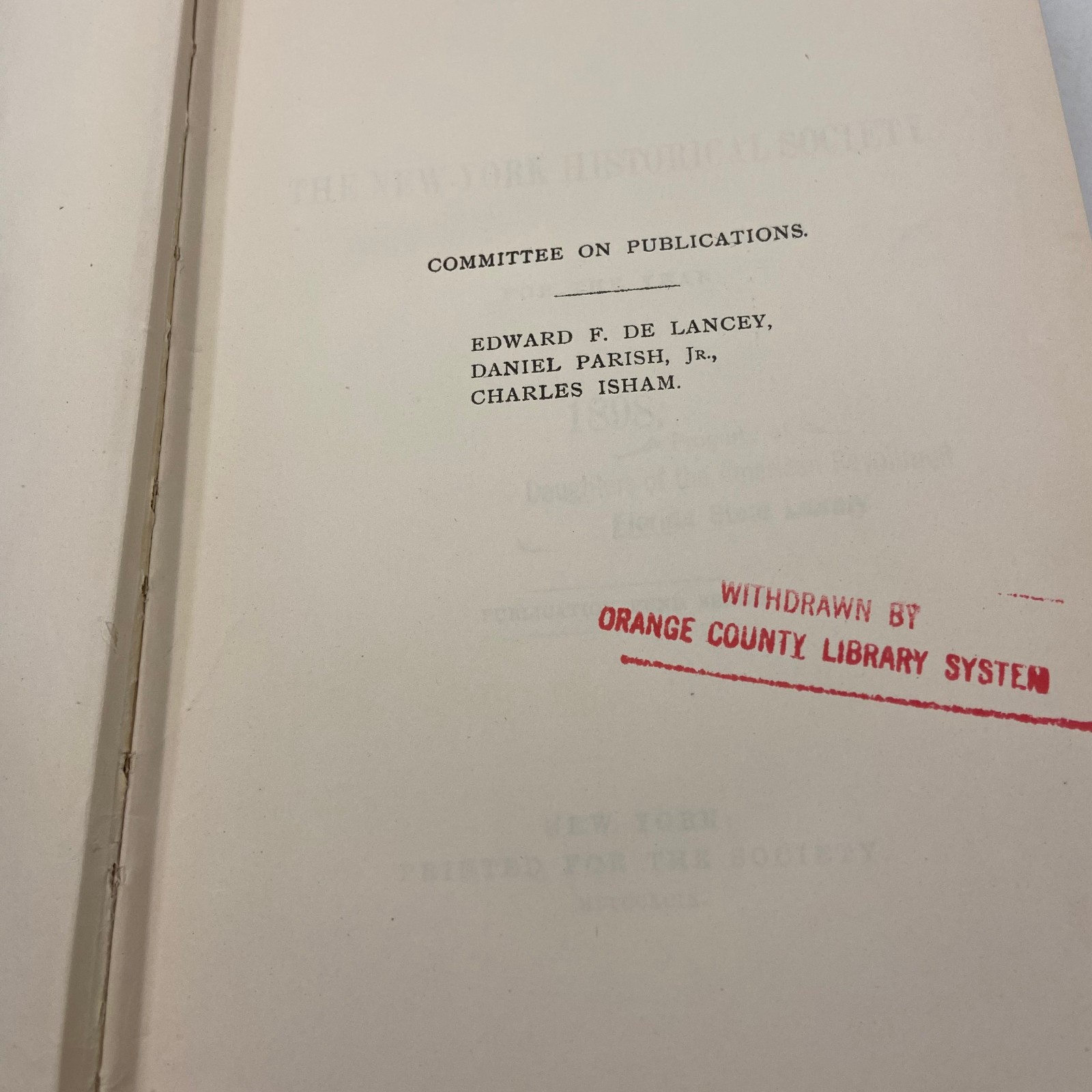 Collections New York Historical Society Fund Series ExLibrary 4 Book Lot