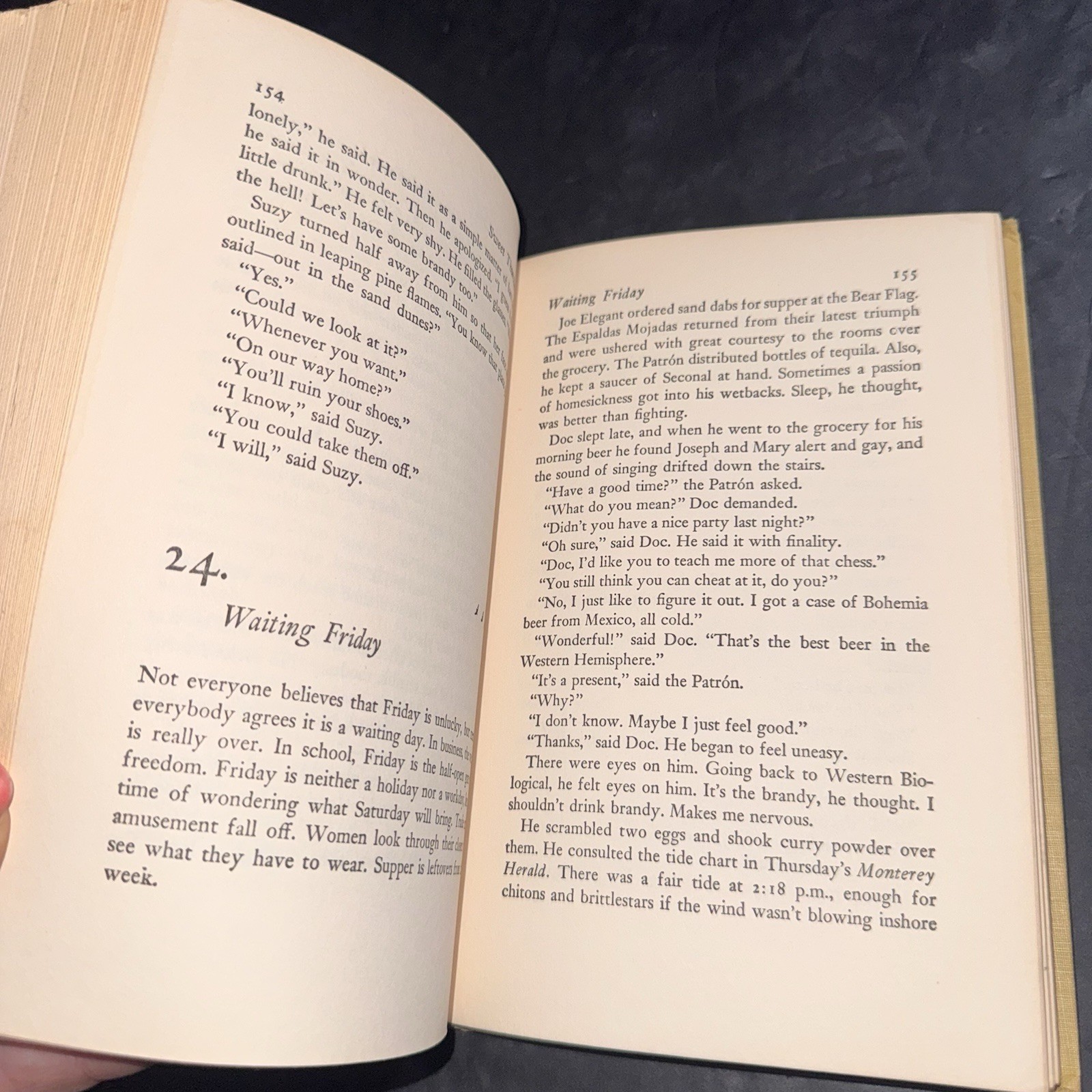 John Steinbeck Sweet Thursday 1954 Viking Press 1st Book Club Edition HC Book