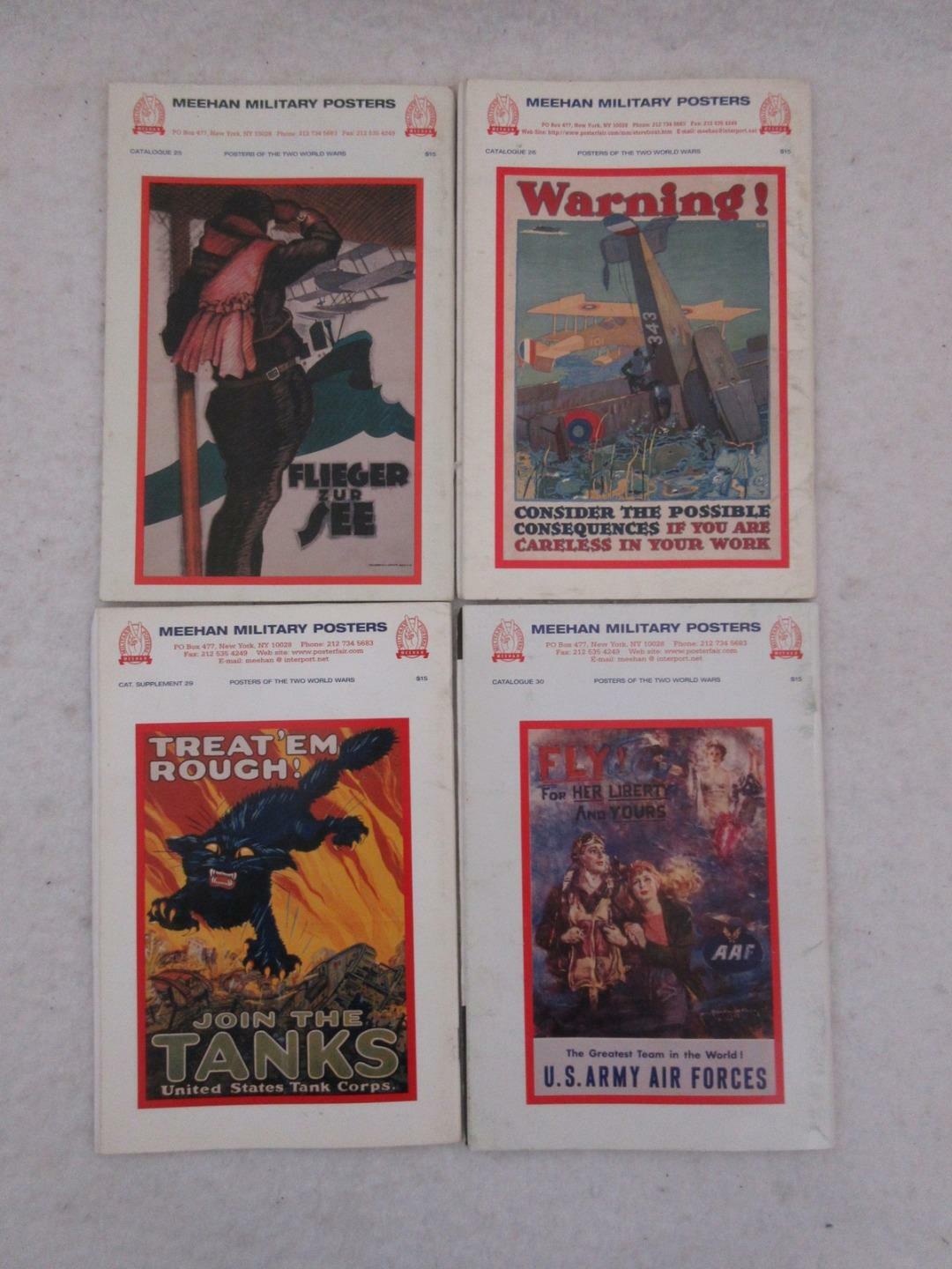 Lot of 10 MEEHAN MILITARY POSTERS OF THE TWO WORLD WARS Catalogs