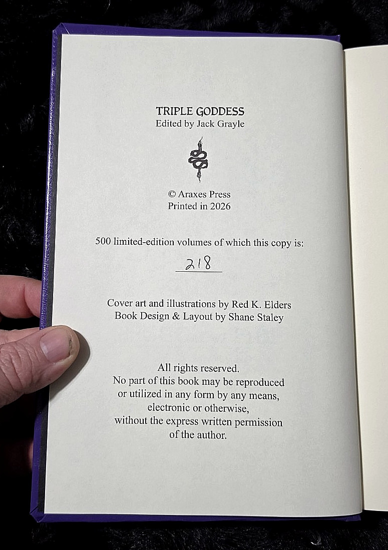 Triple Goddess ~Jack Grayle~ Araxes Press~ Signed Hardcover #218/500
