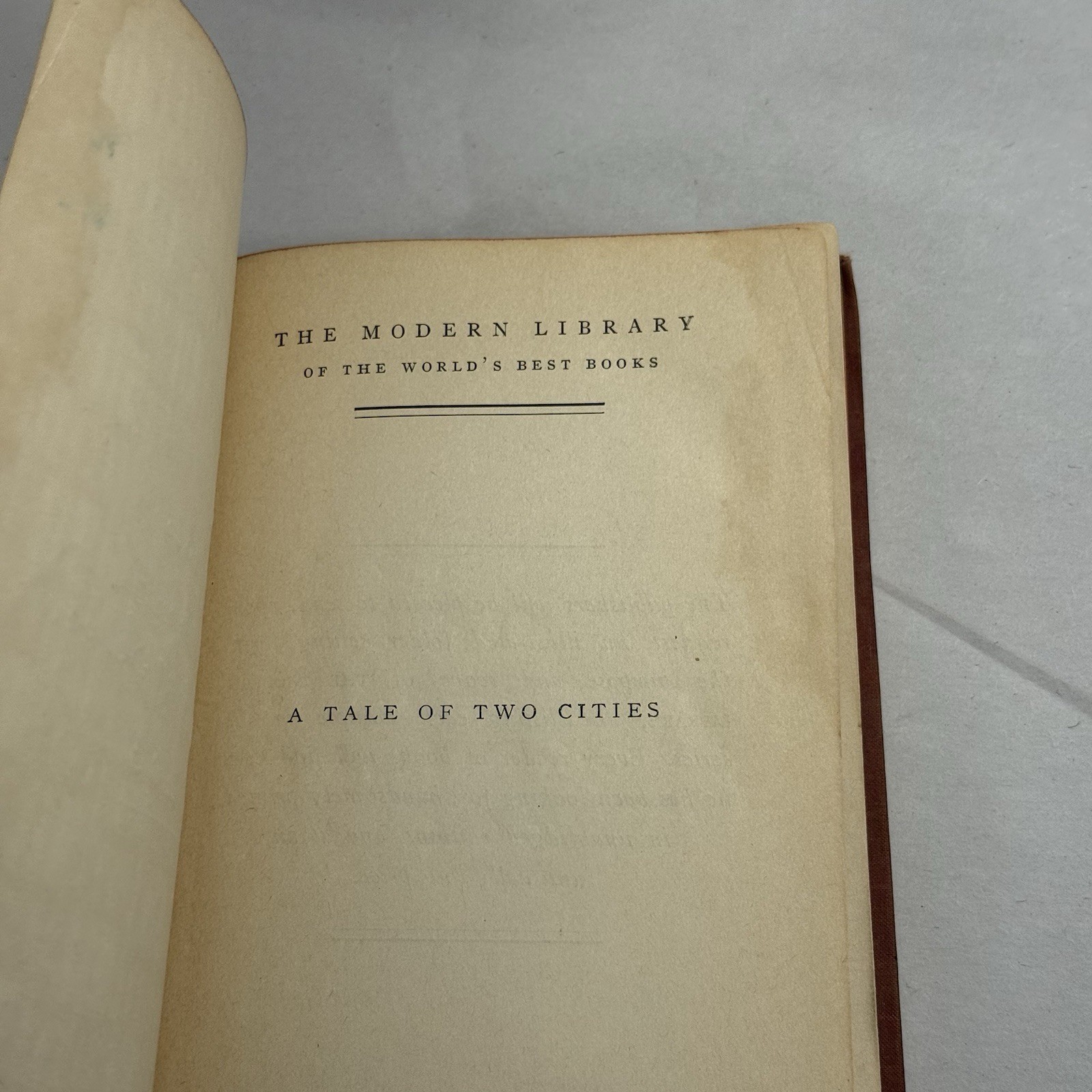 Charles Dickens / A Tale of Two Cities 1st Edition 1935 Modern library VTG
