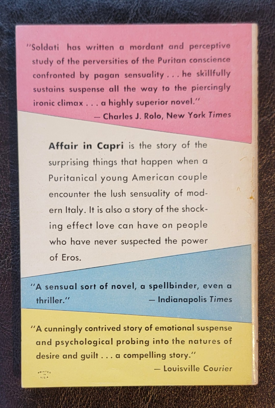 Affair in Capri Mario Soldati Berkley G-69 Vintage Sleaze Charles Copeland GGA