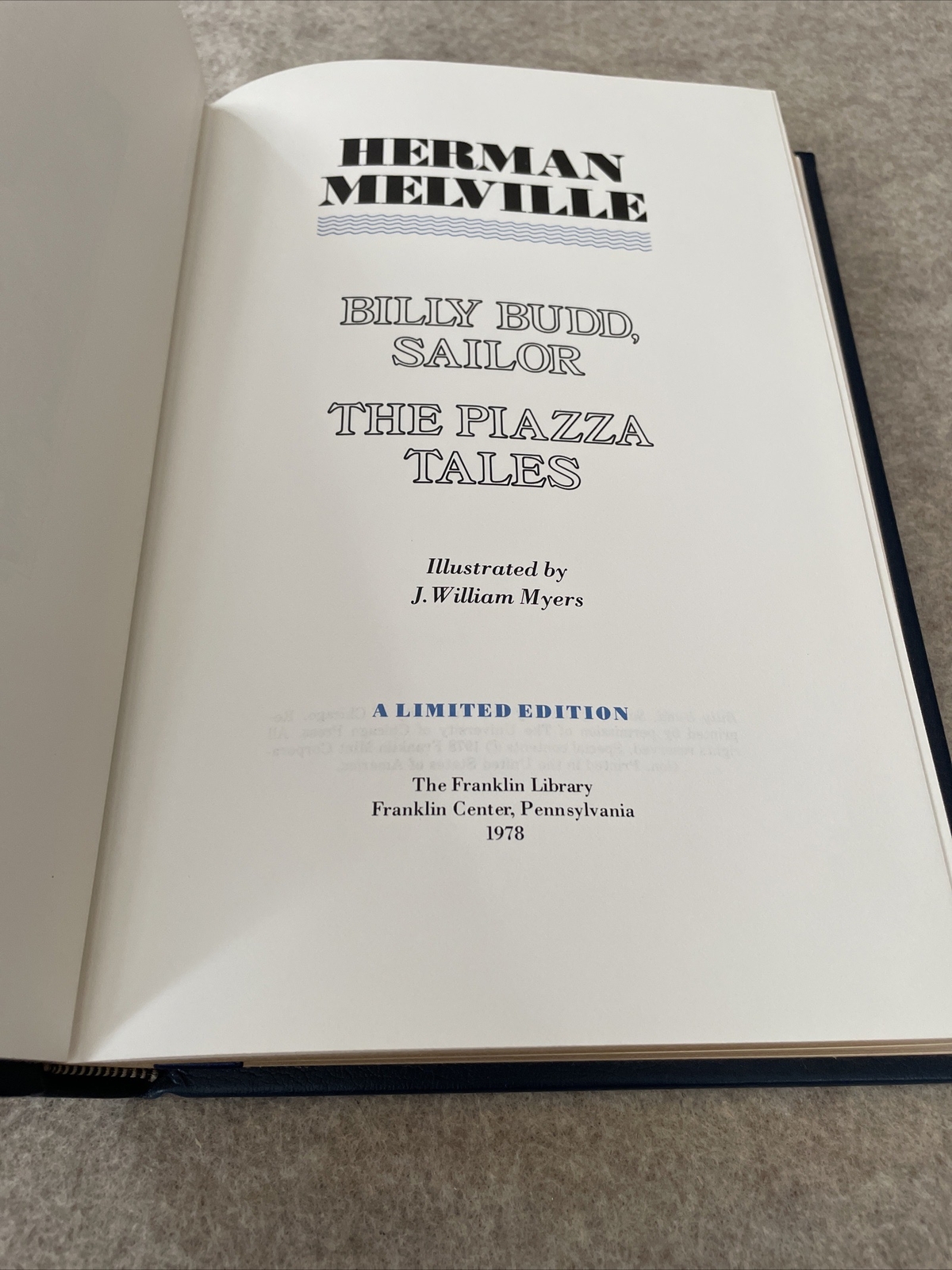 Franklin Library World’s Greatest Writers Herman Melville Billy Budd PiazzaNM SS