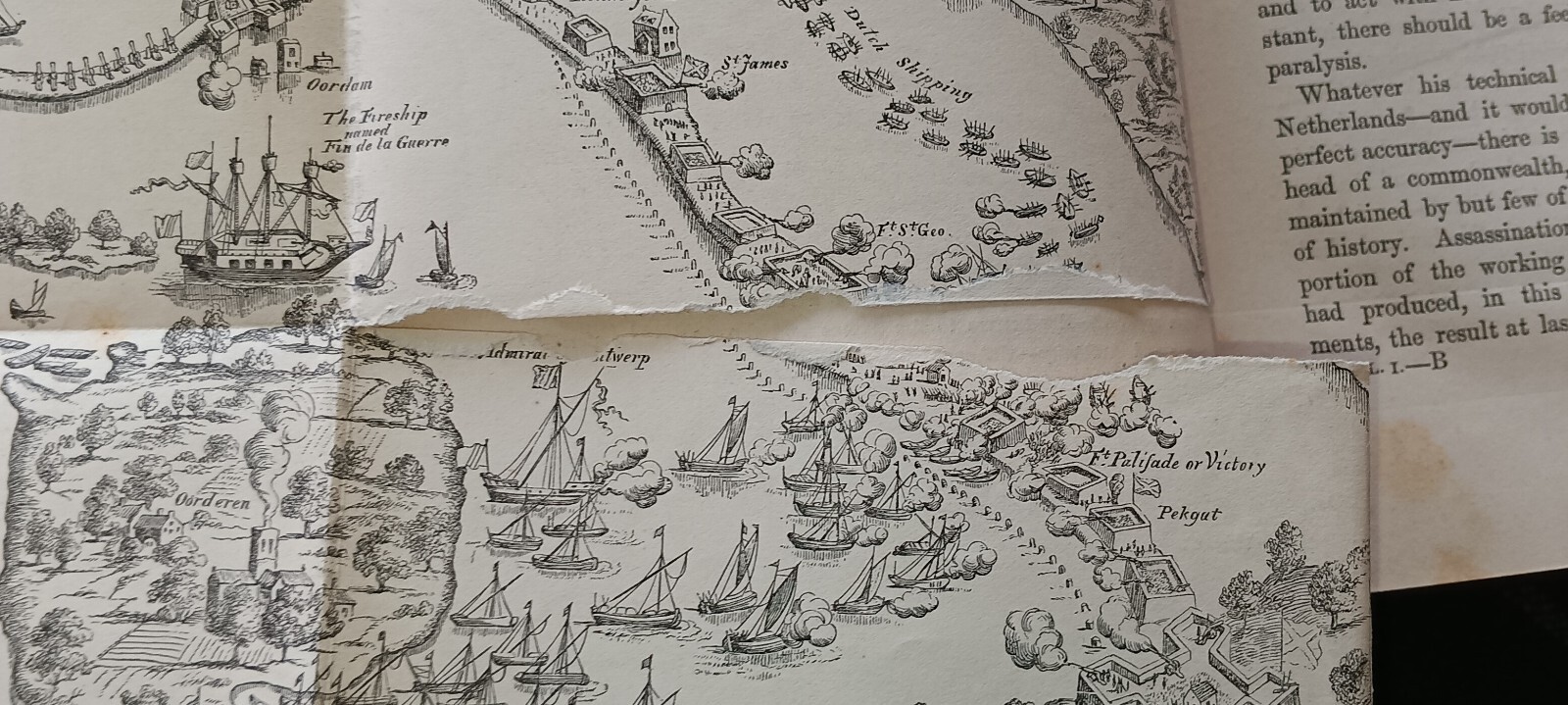 Motley’s History of the United Netherlands 1873, Marbling, Map