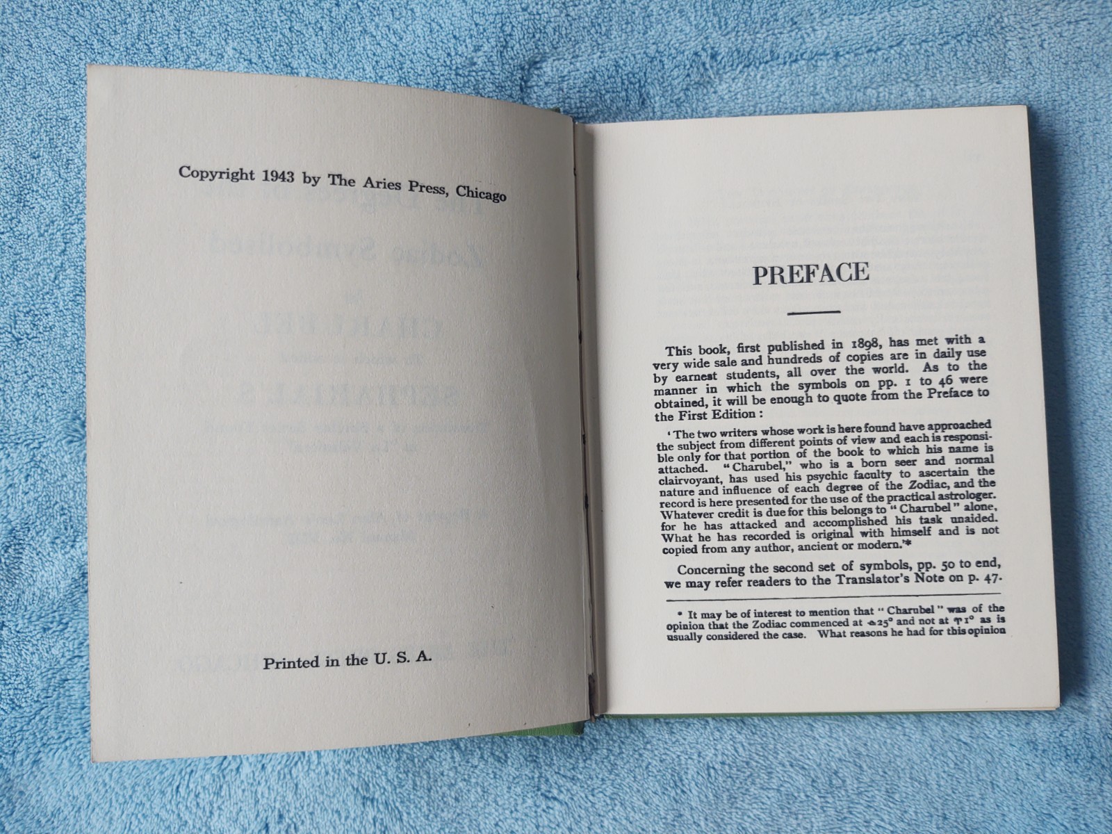 Degrees of the Zodiac Symbolised Charubel Sepharial Aries Press 1943 HC