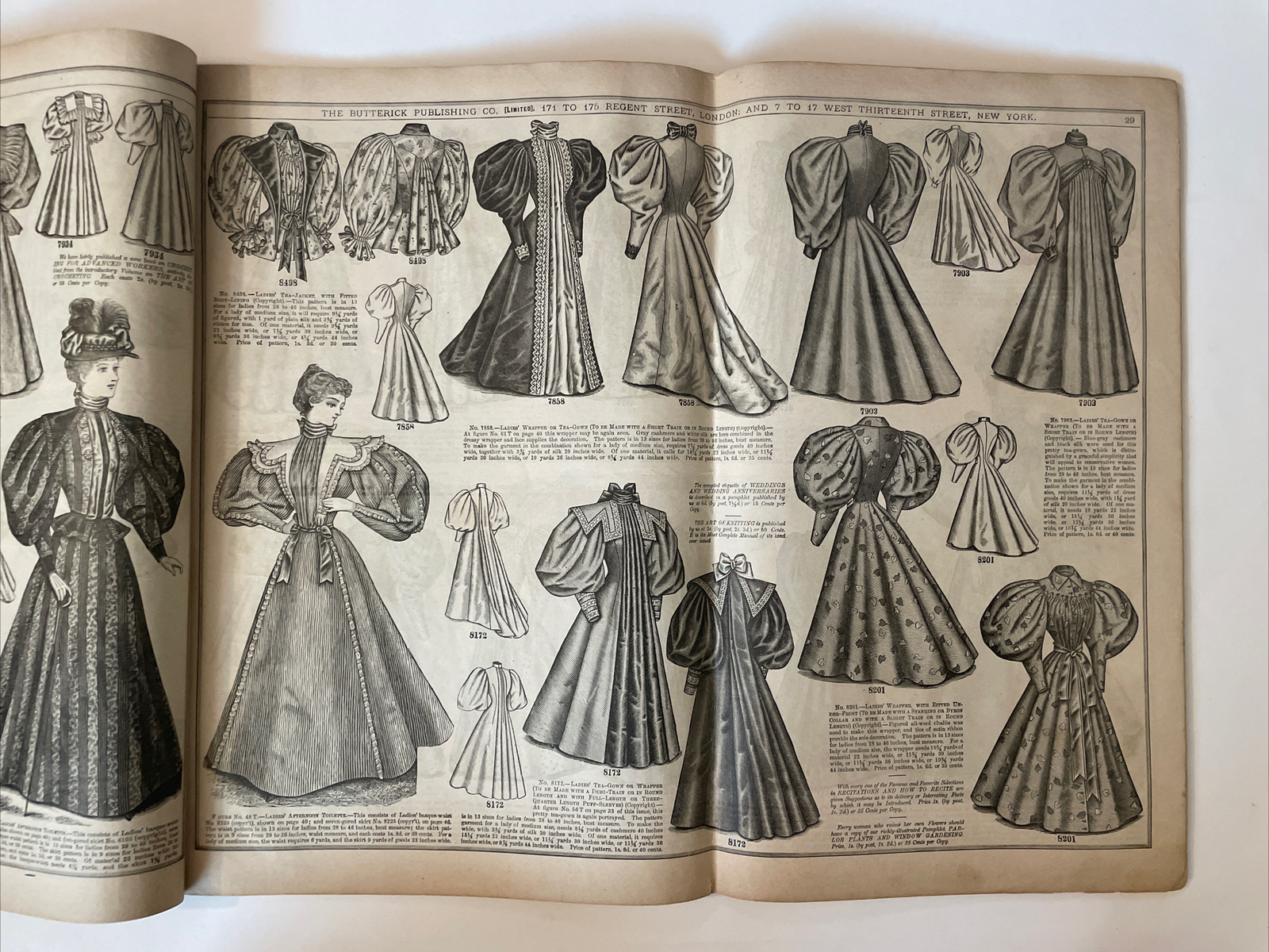 RARE Metropolitan Fashions Autumn & Winter, 1896-’97 Magazine 15” x 19”