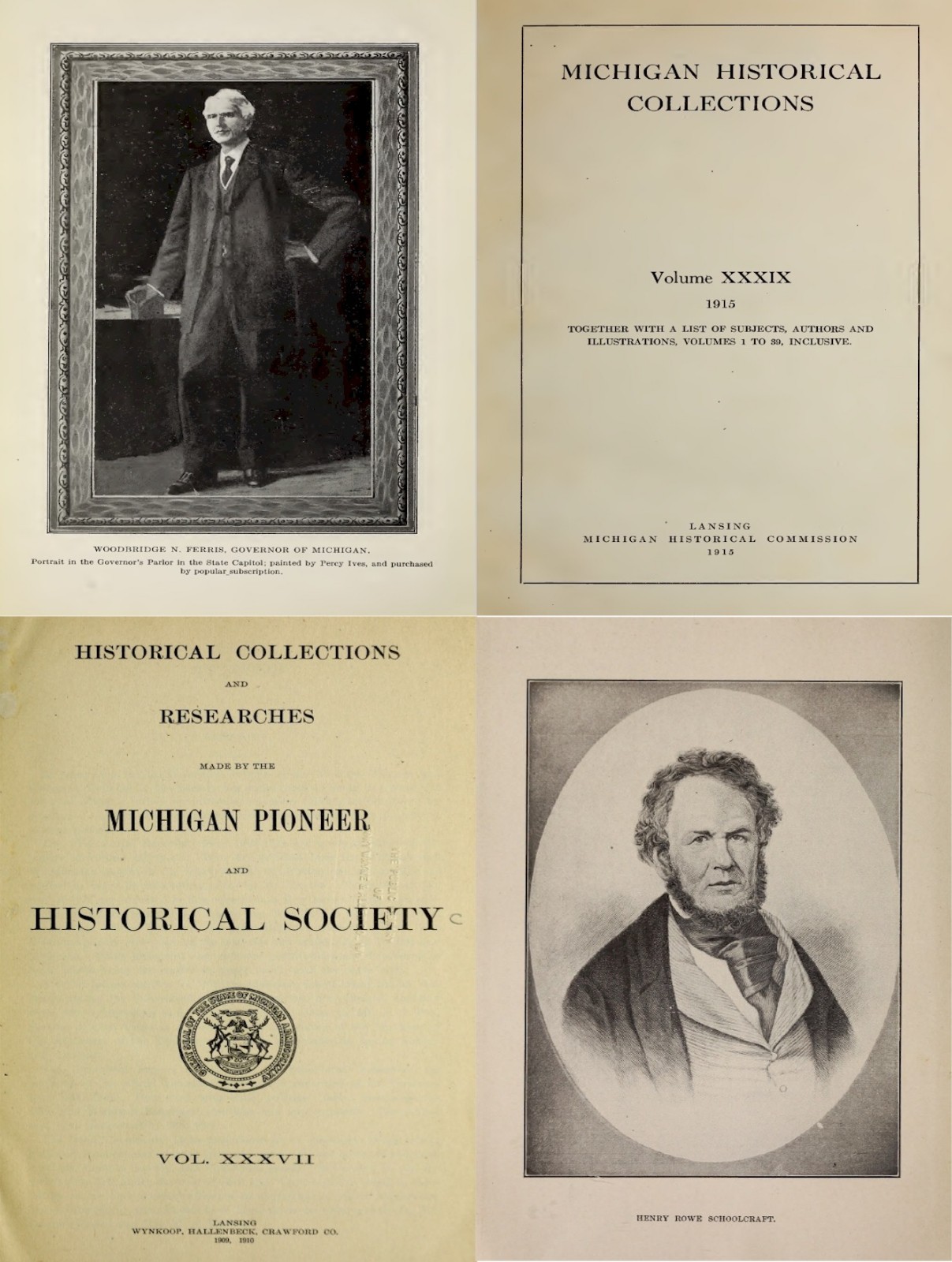 Michigan Historical Collections (1877-1929) – A massive 40 Volume set on USB