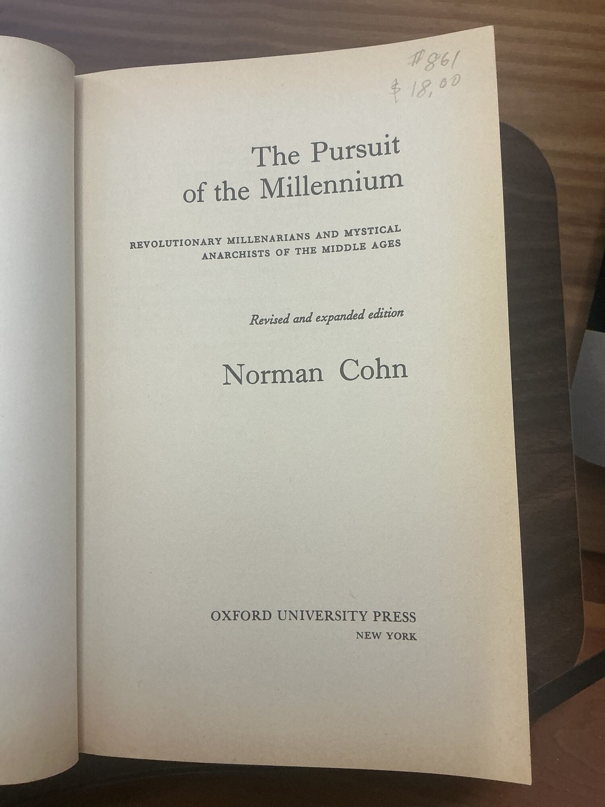 Norman Cohn / The Pursuit of the Millenium 1970