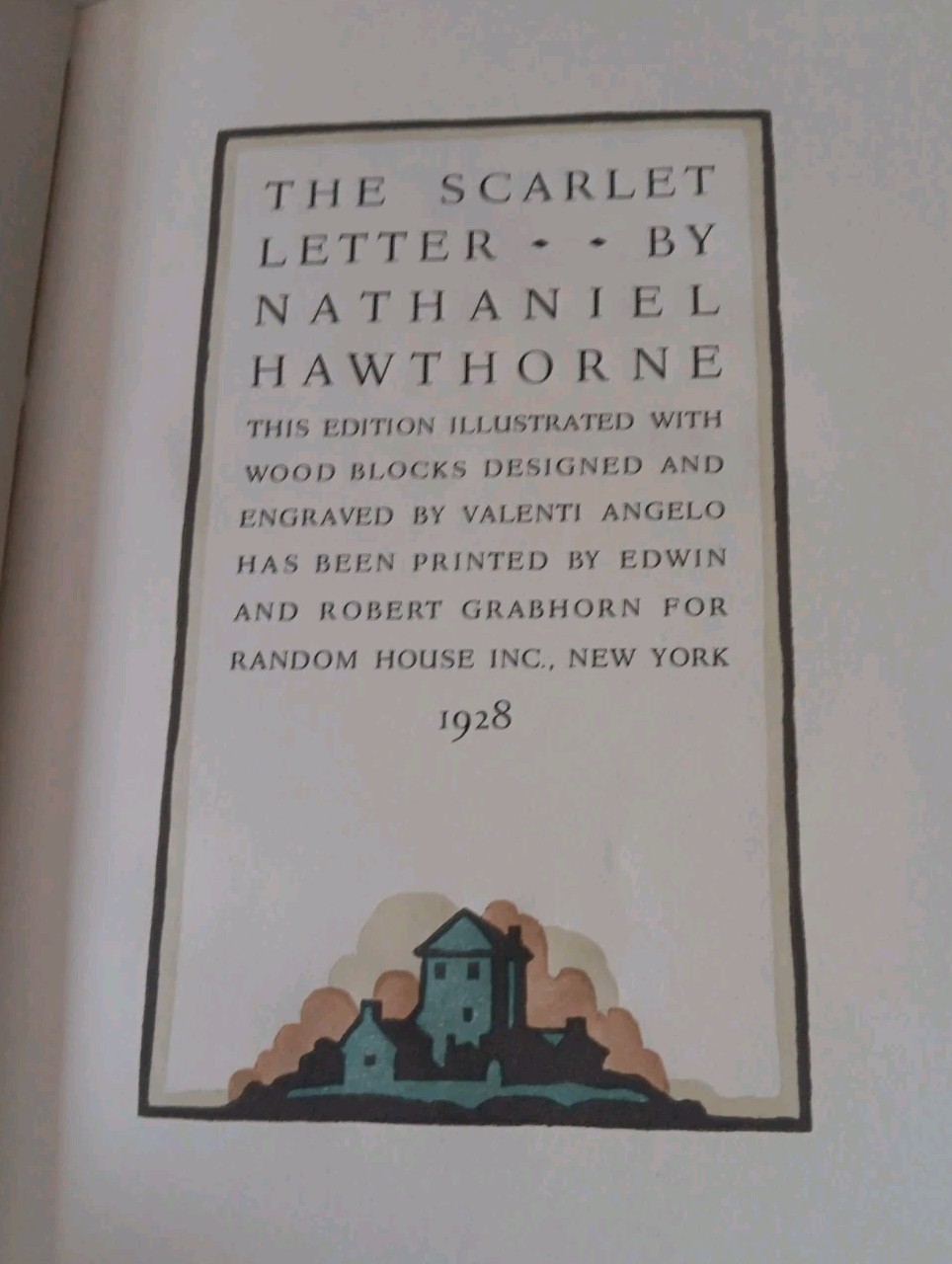 1928 LIMITED EDITION THE SCARLET LETTER ANGELO ENGRAVINGS #75/980 HAWTHORNE
