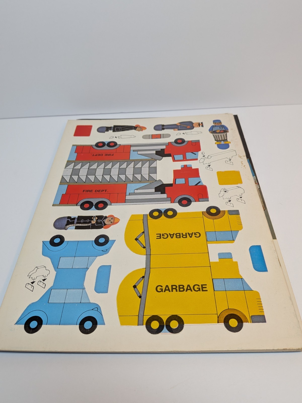 Lot x 2 Whitman Press-Out Books Unpunched ~ Tiny Neighborhood, Tiny City NOS NEW