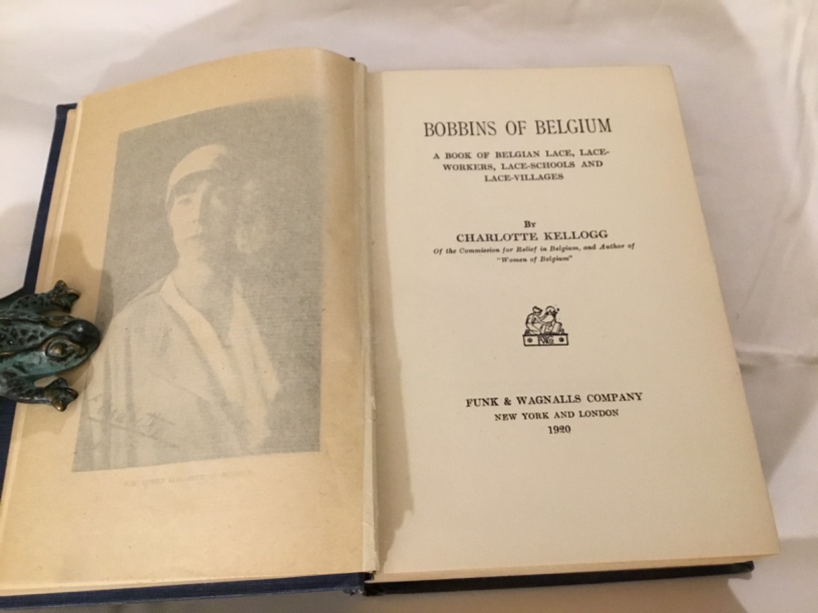 Antique book-Bobbins for Belgium (1920) First Edition by Charlotte Kellogg