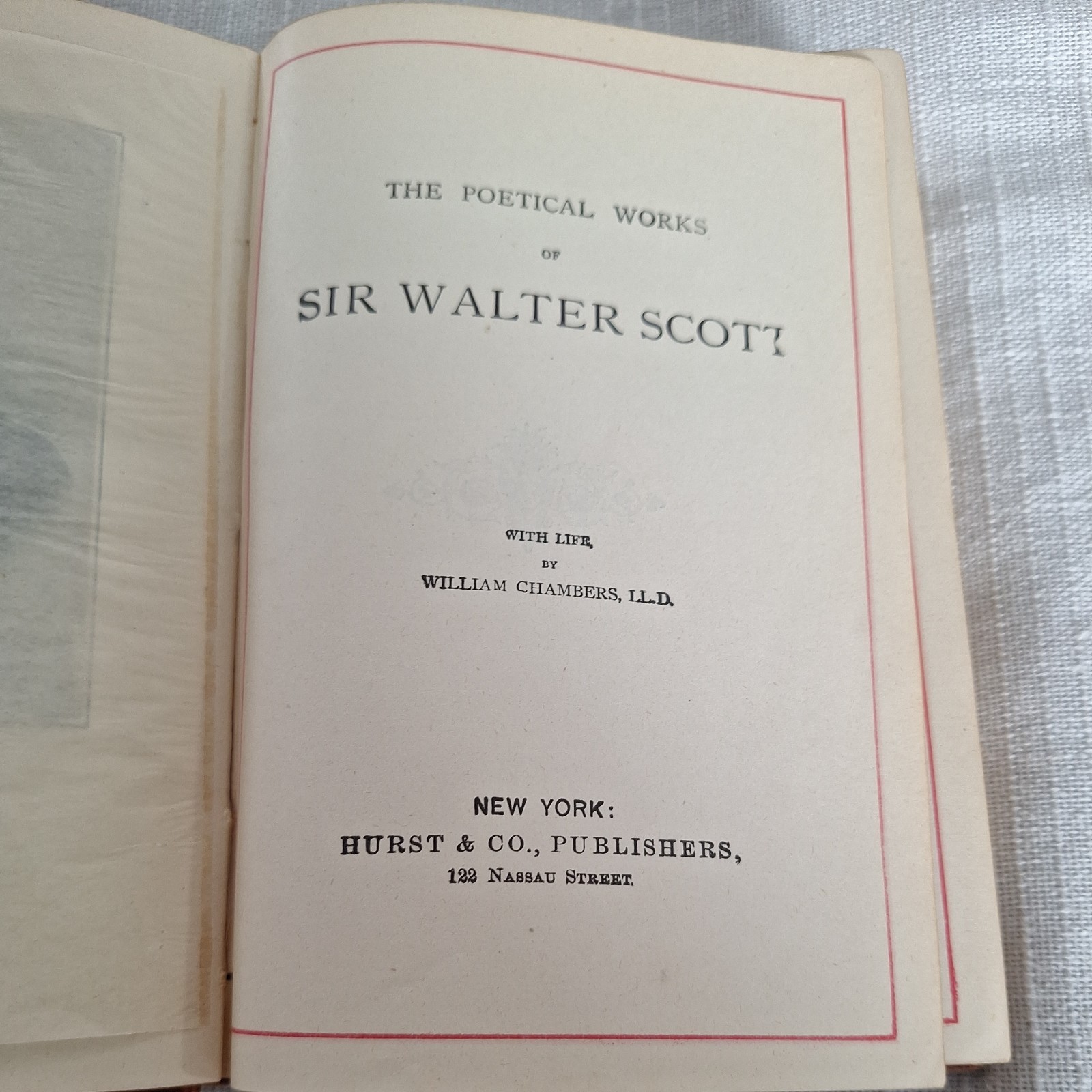 Vintage Sir Walter Scott The Poetical Works Illustrated HC Book edges