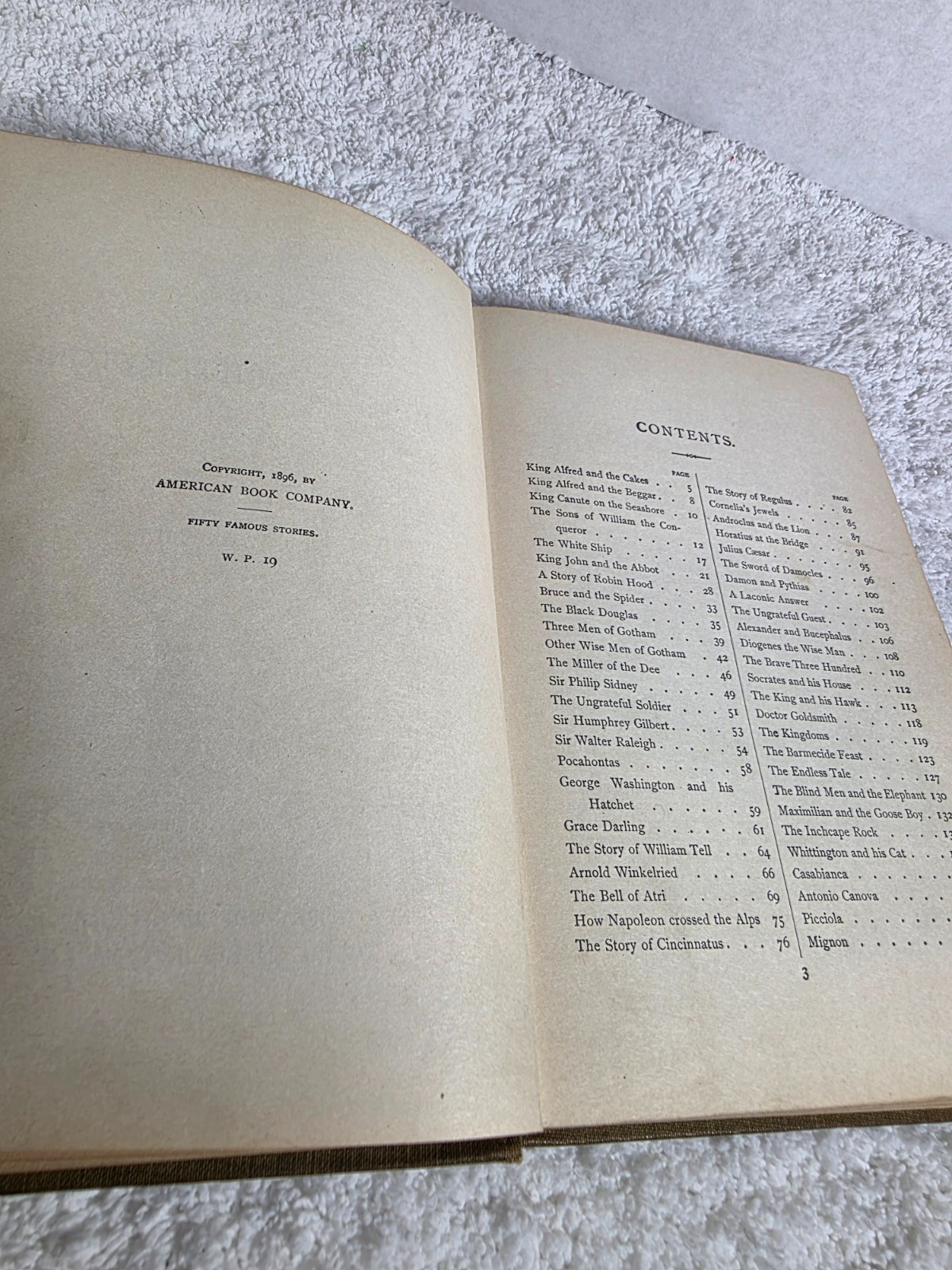 VTG 1896 Eclectic Readings Fifty Famous Stories Retold Antique Hardcover Book