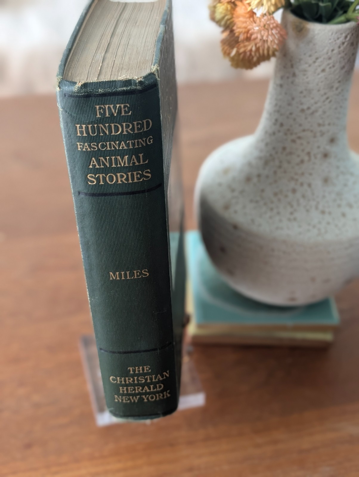 MILES 500 FASCINATING ANIMAL STORIES C. 1930S CHRISTIAN HERALD ANTIQUE HC BOOK G