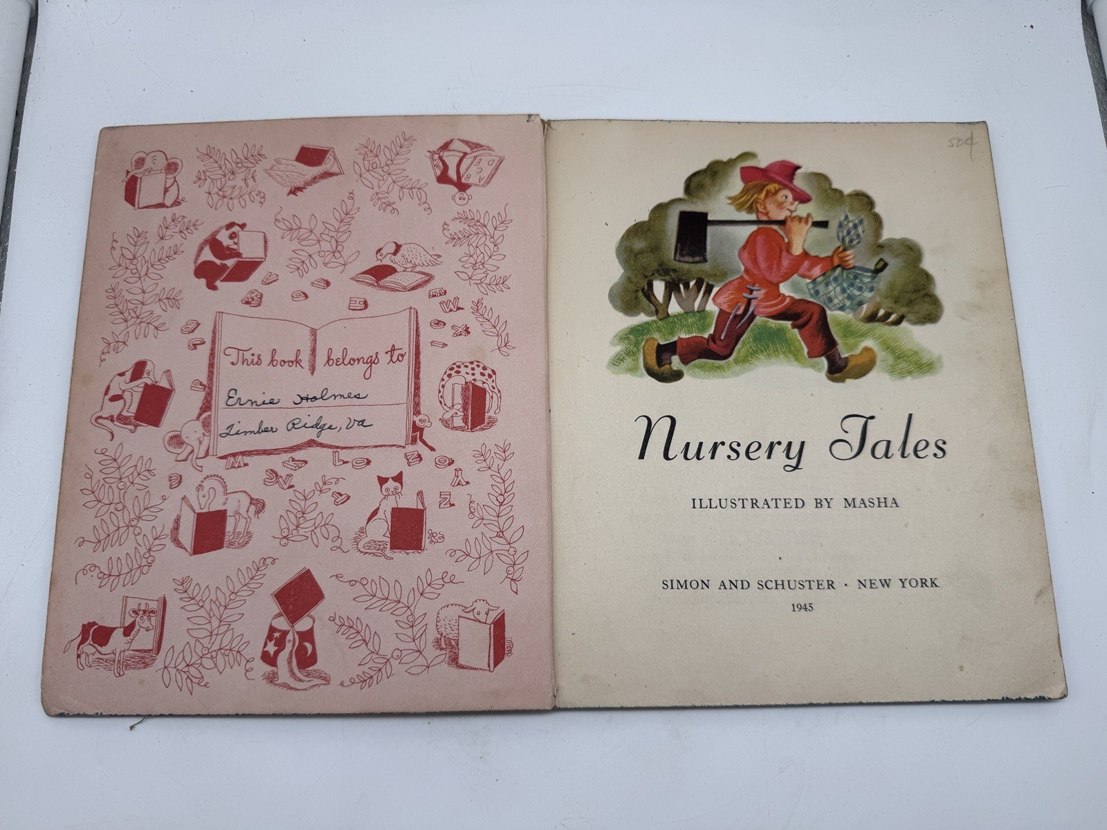 Nursery Tales Illustrated by Masha 1945 Third Printing Little Golden Book