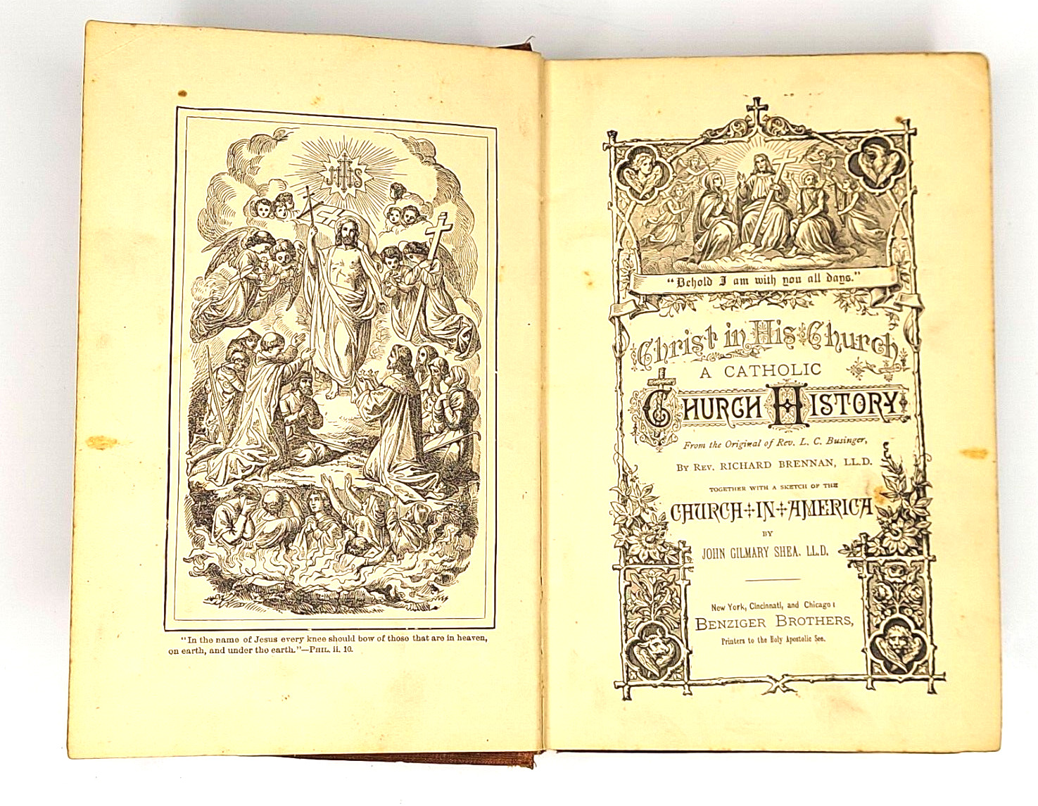 Christ in His Church History of the Catholic Church 1881 Benziger Bros. Antique