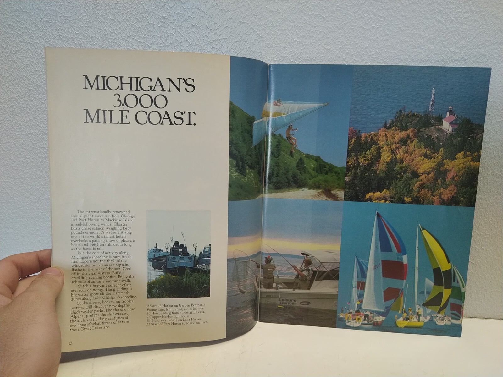 Vtg SC mcm tourist travel local Say yes to Michigan 1982 book