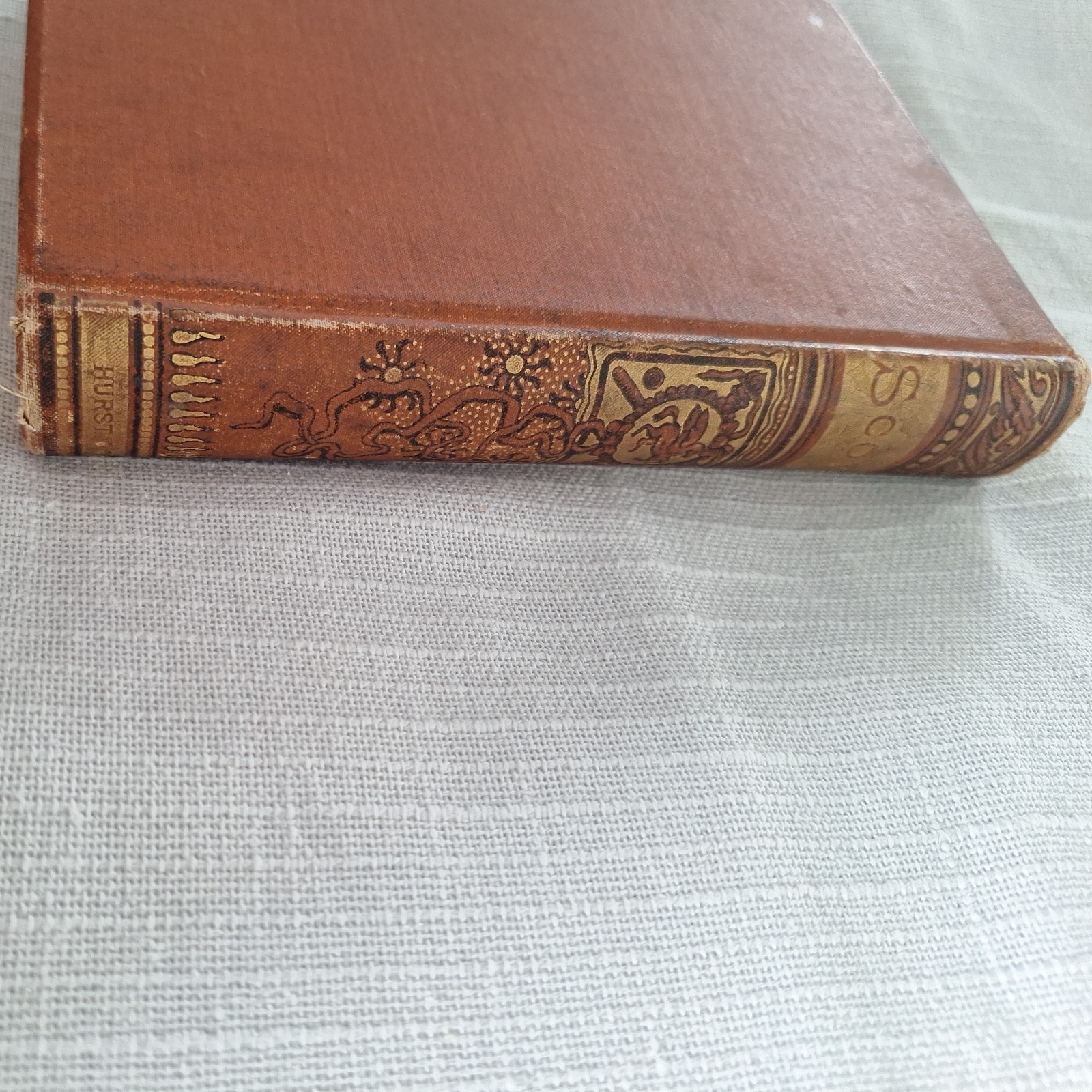 Vintage Sir Walter Scott The Poetical Works Illustrated HC Book edges