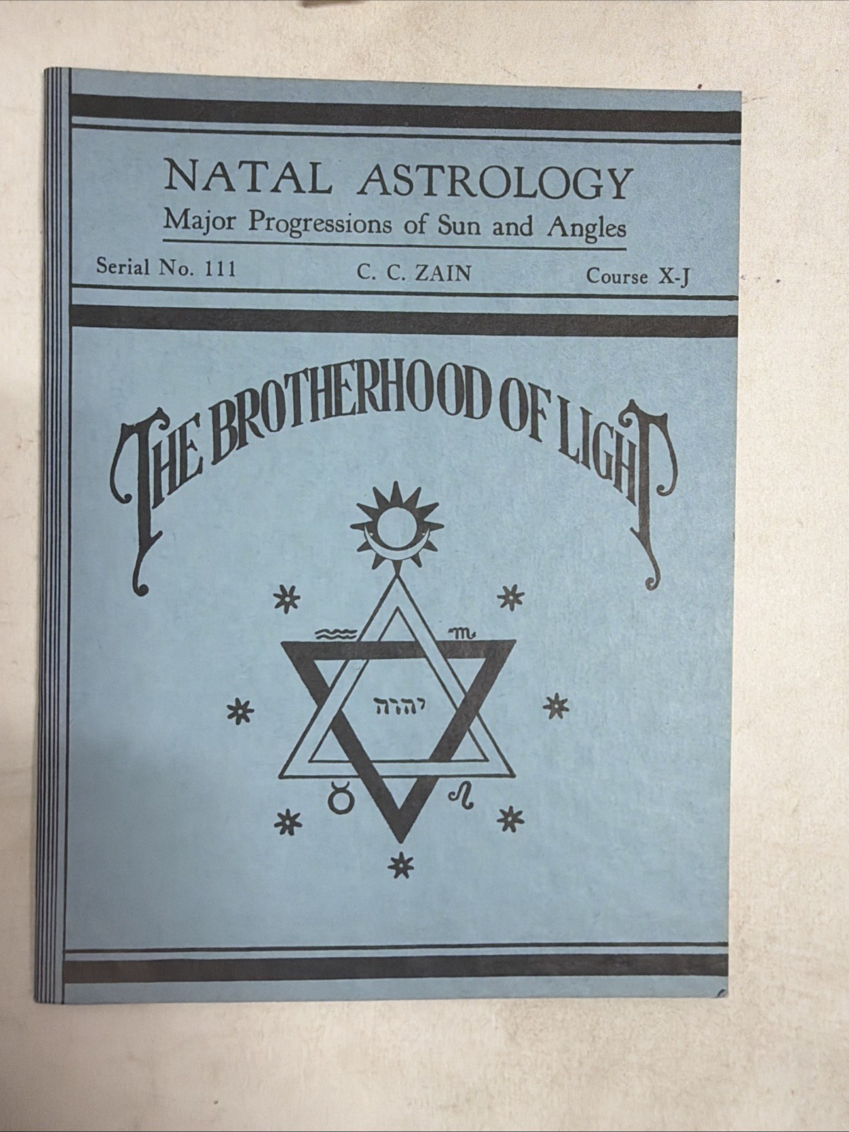 Natal Astrology, C. C. Zain, The Brotherhood of Light Courses Lot of 9, 1934