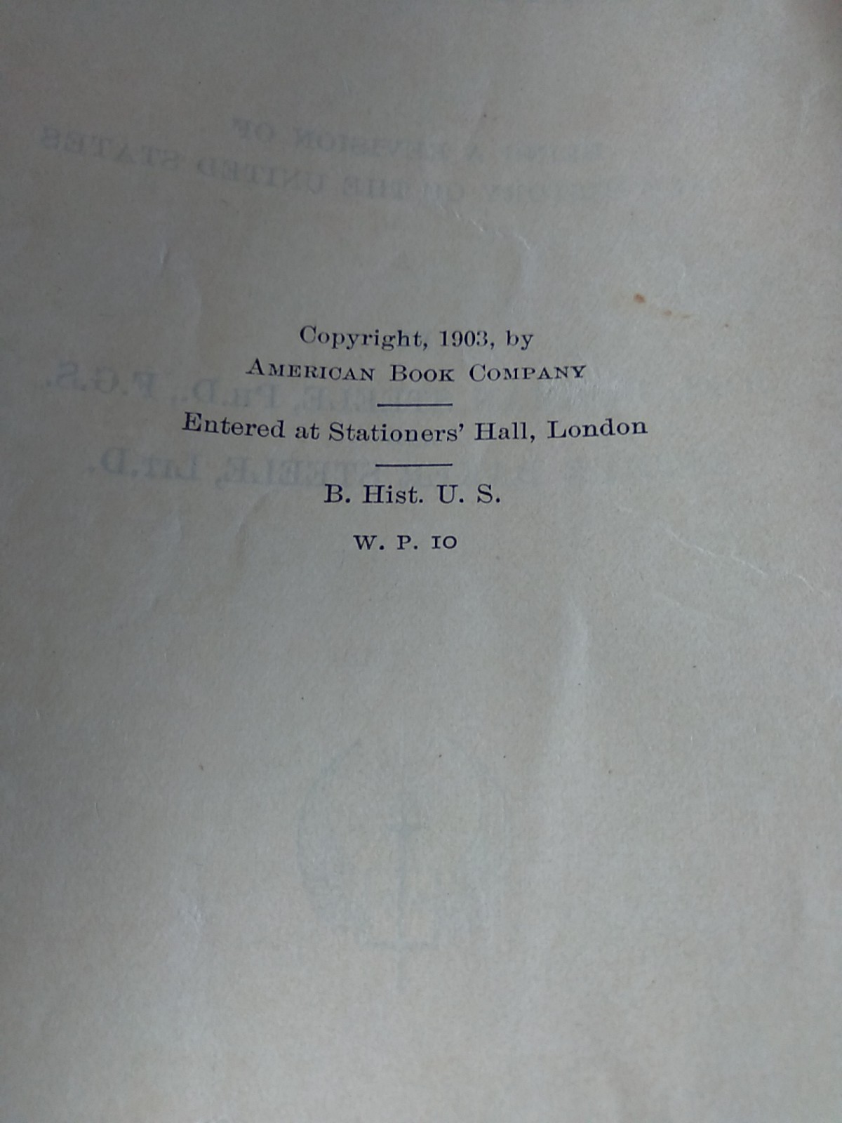 Vintage 1903 Barnes’s School History of the United States