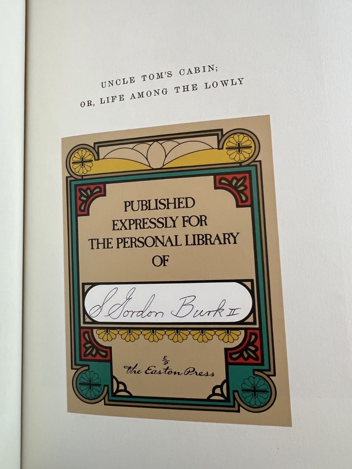 Easton Press Uncle Tom’s Cabin 1979 Harriet B Stowe Leather Collector’s Edition