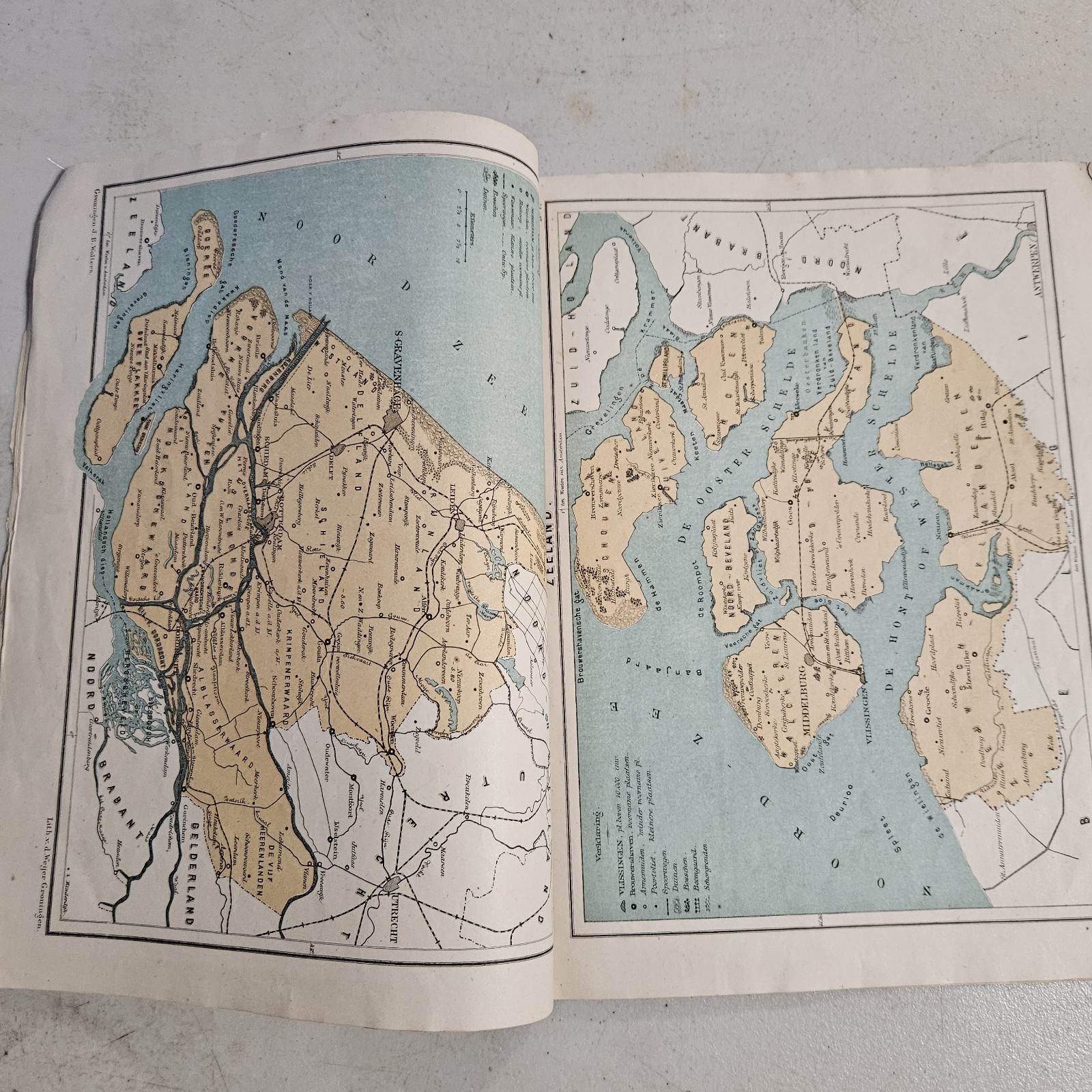 Rijkens’ Kleine Schoolatlas Van Nederland 1881 Paperback Atlas Of Netherlands