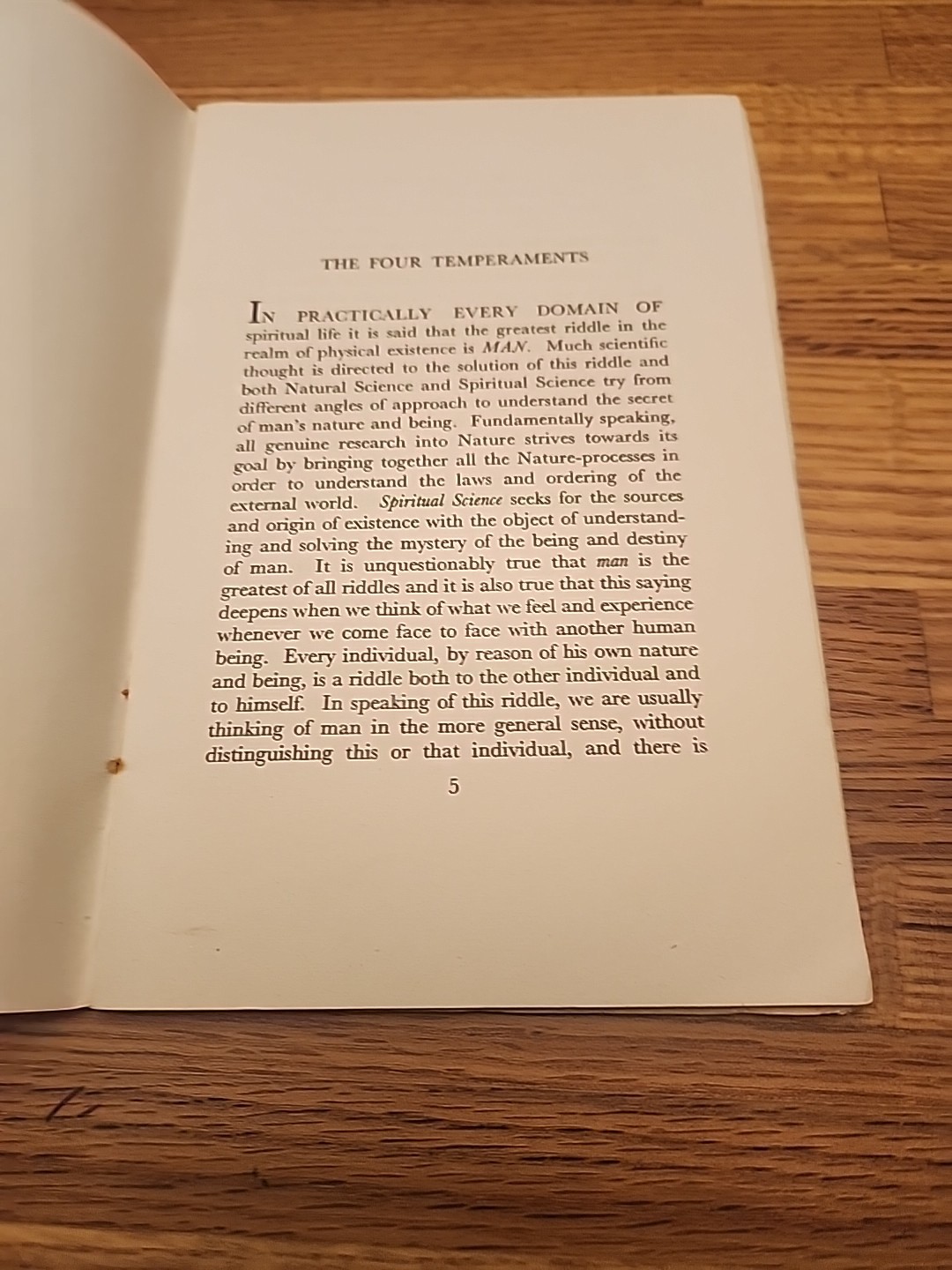 1949 The Four Temperaments Lecture Rudolf Steiner Publishing Co London Paperback