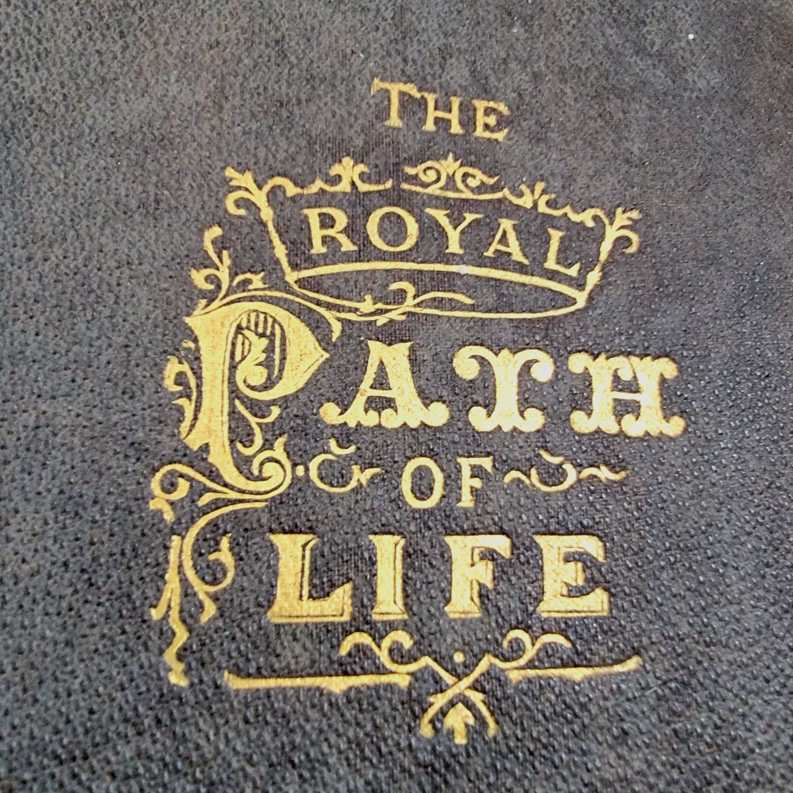 Rare 1881 Victorian Leatherbound Book The Royal Path of Life Gothic, Gold Gilt