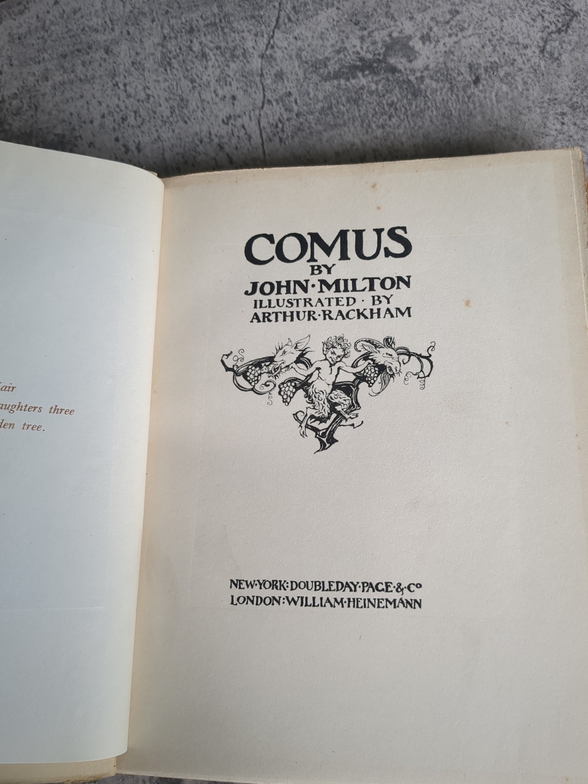 Comus John Milton Illustrated By Arthur Rackham 1921 W/ An Uncut Page
