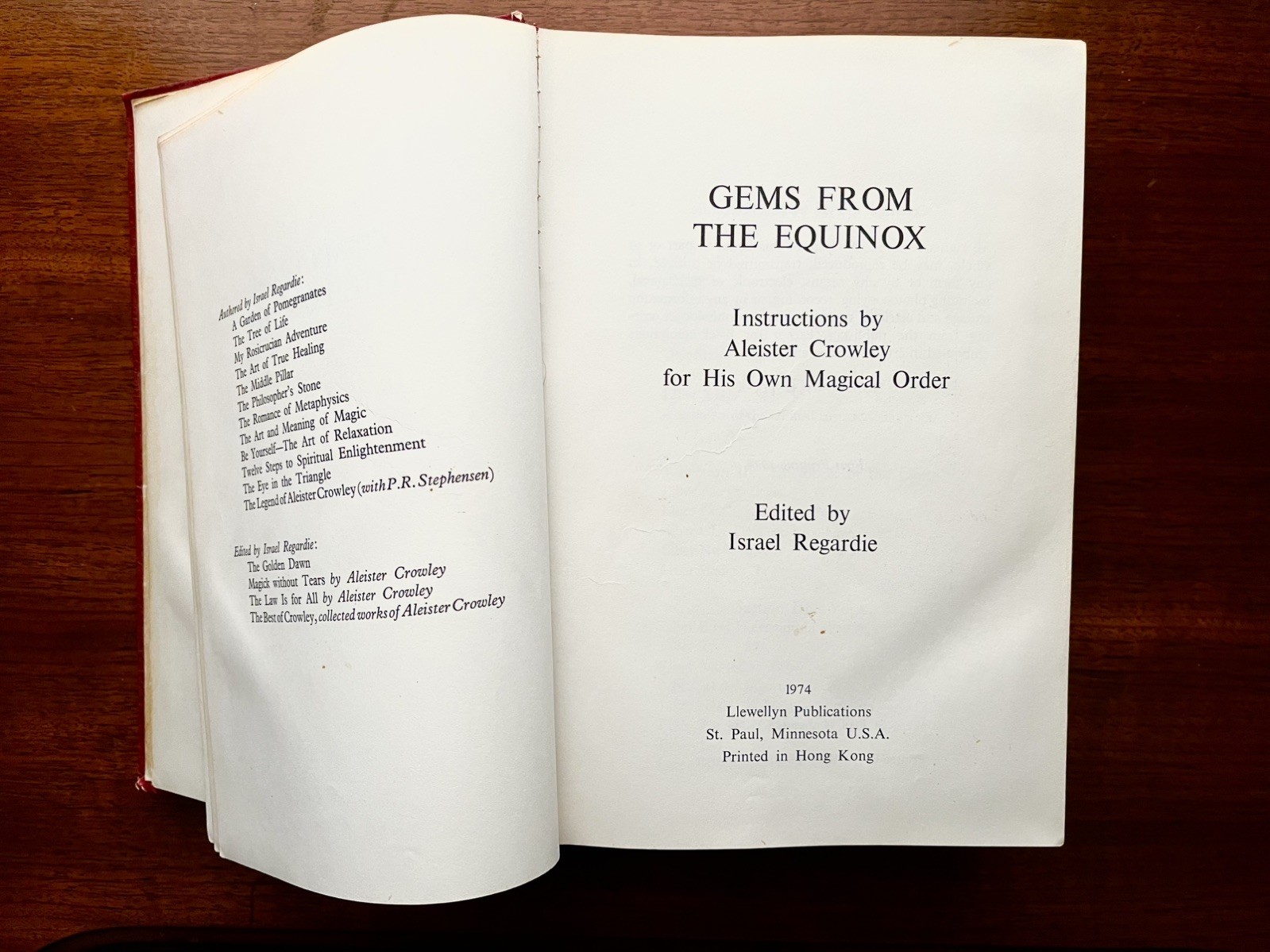 Aleister Crowley Gems from the Equinox 1974 Llewellyn – Rare 1st Edition HC