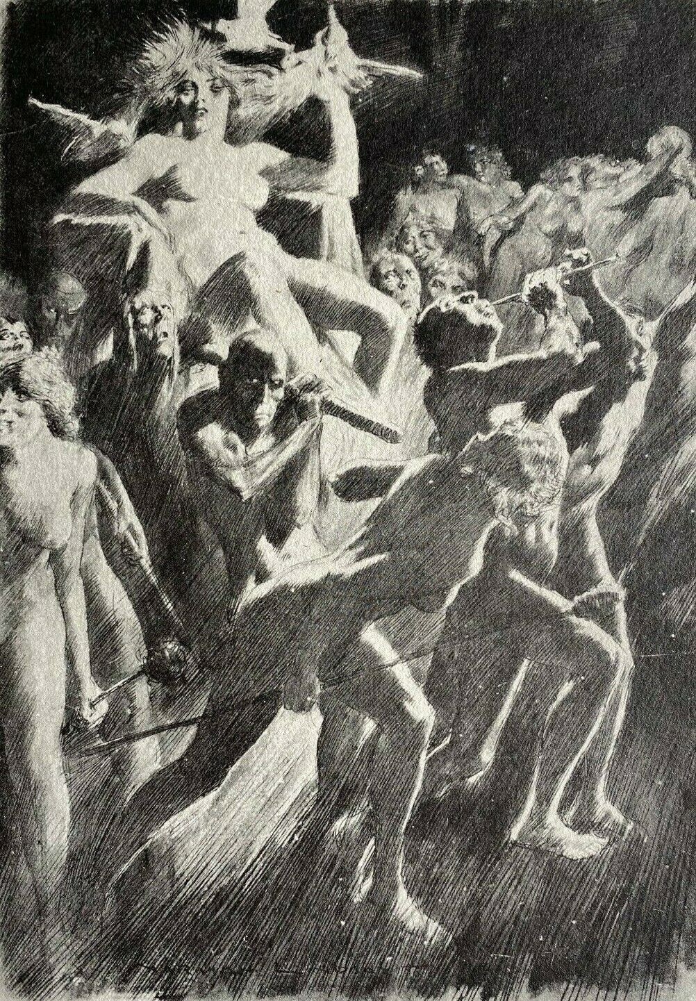 1928 NORMAN LINDSAY, OLD SATYR, ORIGINAL COLLOTYPE 1/550 FREE EXPRESS AUST