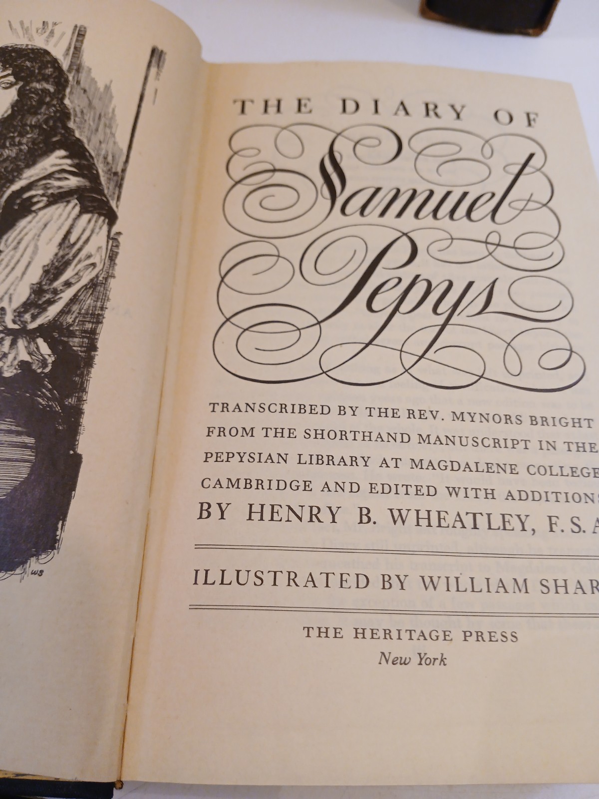 THE DIARY OF SAMUEL PEPYS William Sharp {2 Vols} Heritage Press w slipcase -BK1