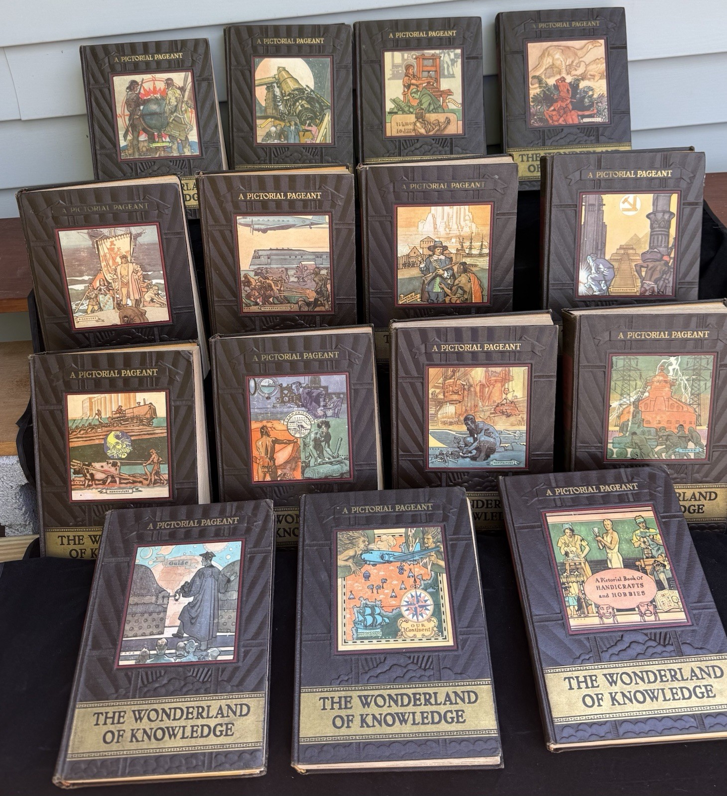 1942 Original, Complete Set “The Wonderland of Knowledge” Volumes 1-15