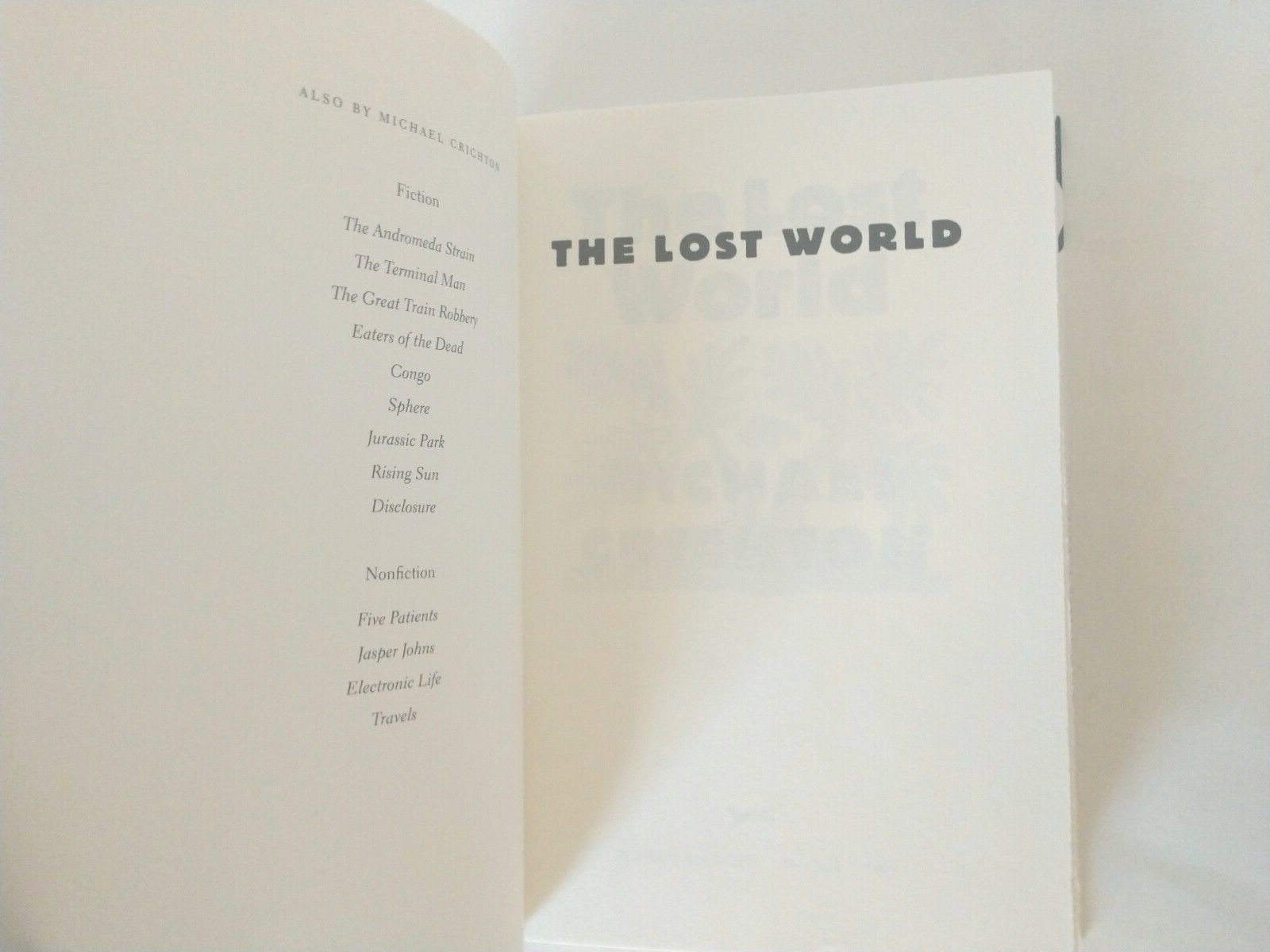 The Lost World Michael Crichton True First Trade Edition Printing 1995 Hardcover
