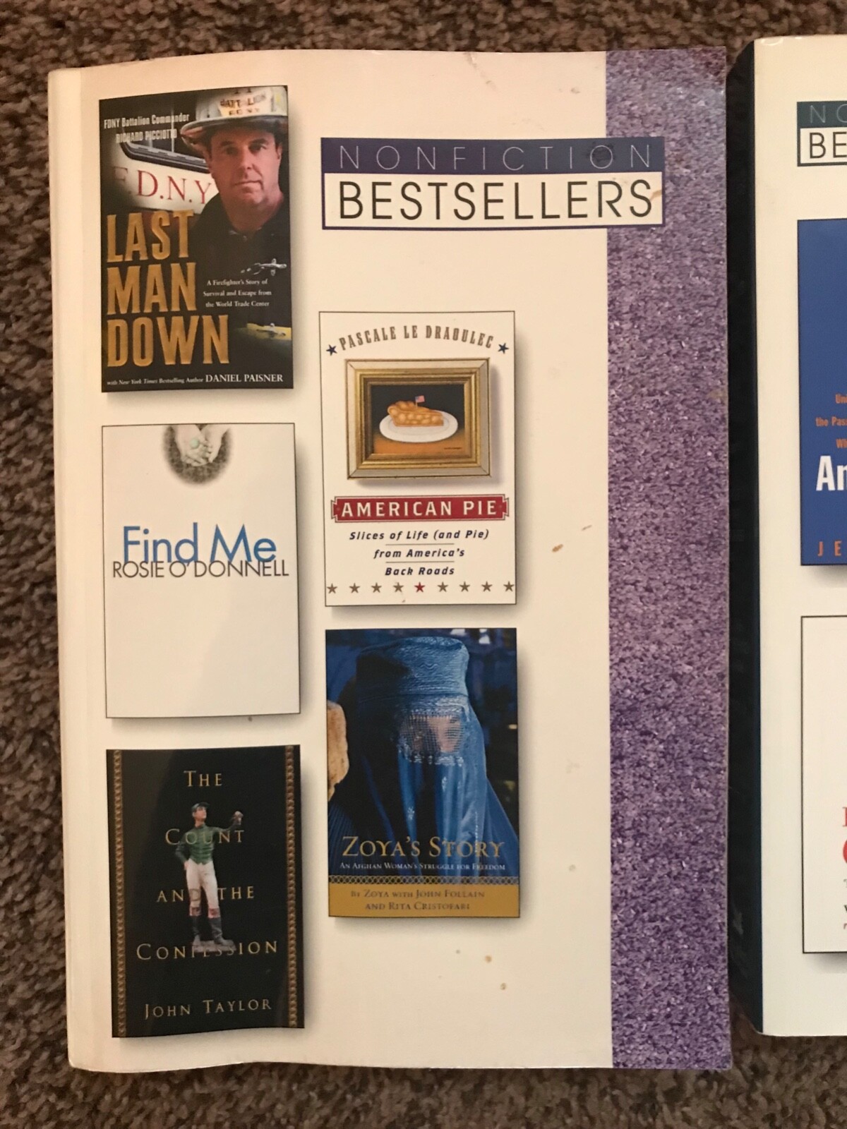 Lot of 2: Readers Digest Nonfiction Bestsellers (2002-2003) Paperback -9 stories