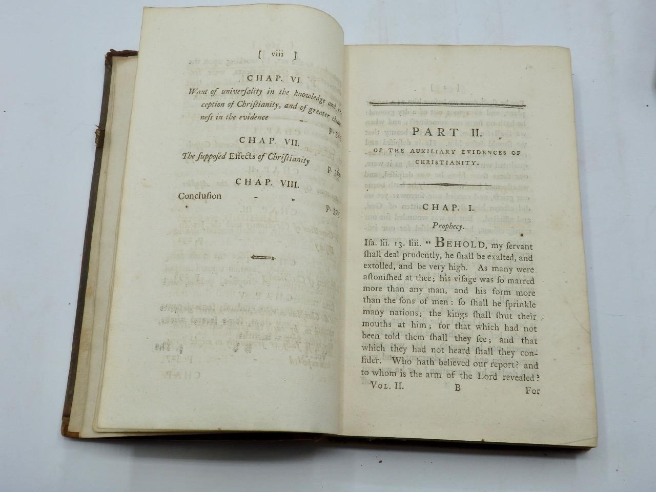 1802 A View of The EVIDENCES of CHRISTIANITY William Paley Complete 2 Vols.