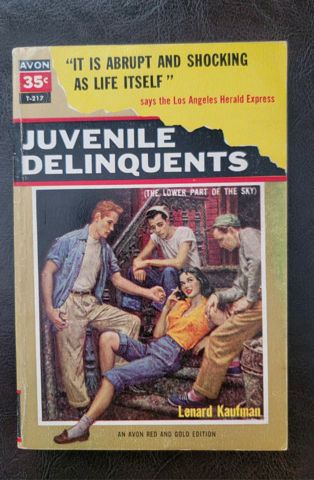 Juvenile Delinquents Lenard Kaufman Avon T-217 1958 Classic JD GGA cover art